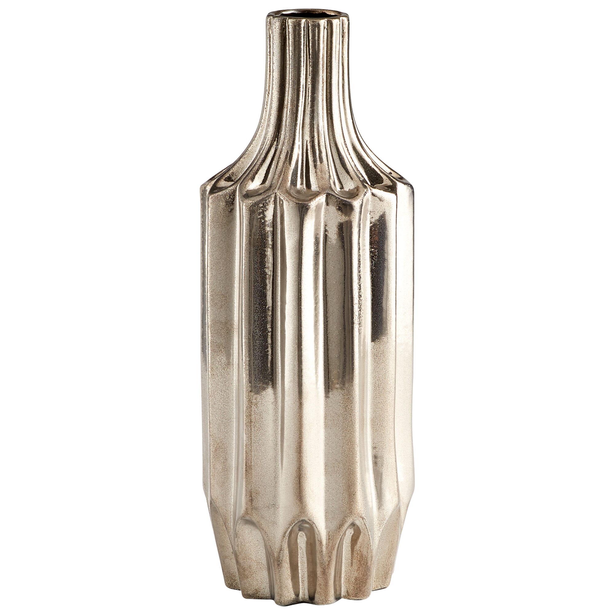 Cyan Design Small Kimbie Vase in Polished Pewter