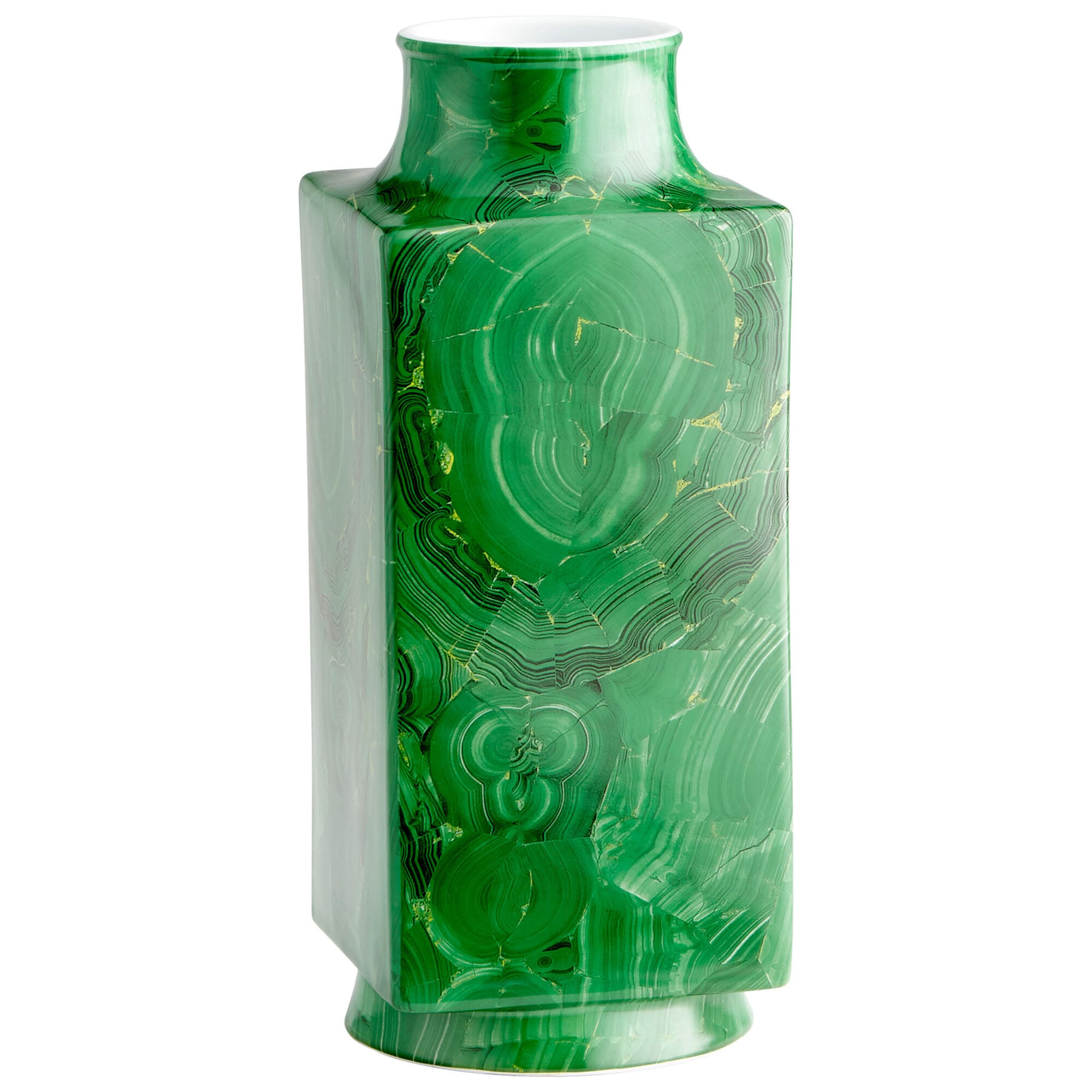 Cyan Design Large Jaded Vase in Malachite