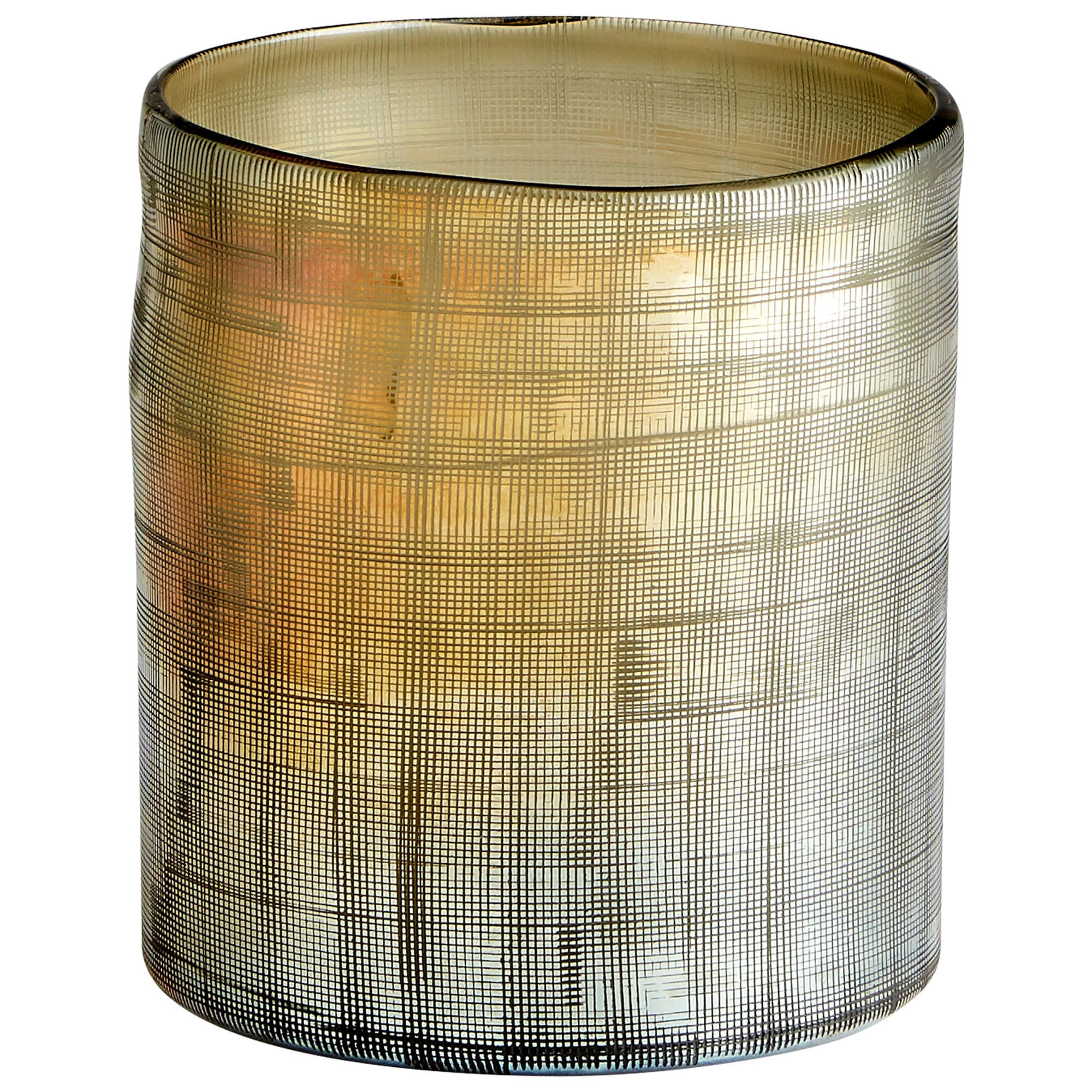 Cyan Design Gilded Grid Vase in Gold Dust