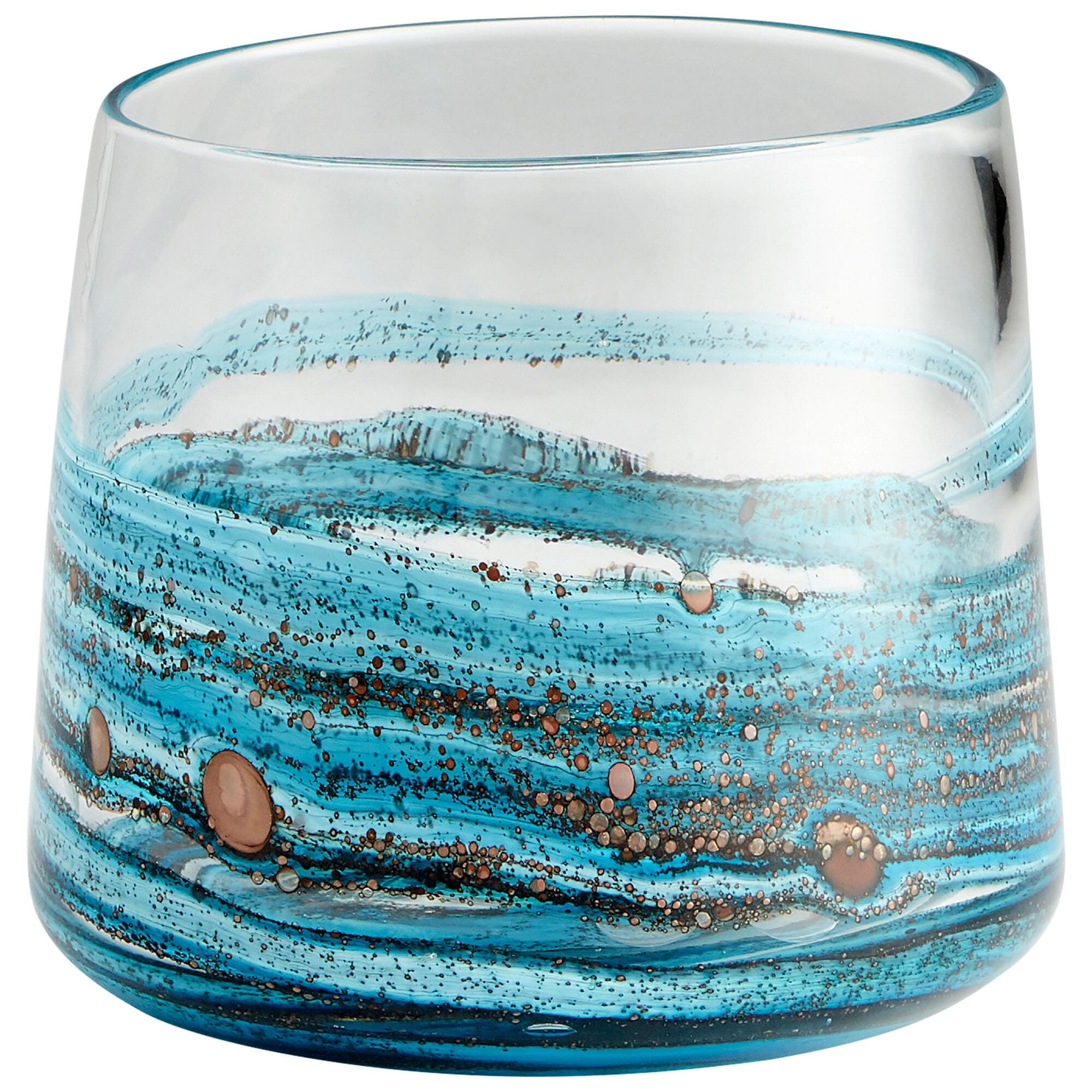 Cyan Design Rogue Vase in Blue and and Gold Dust