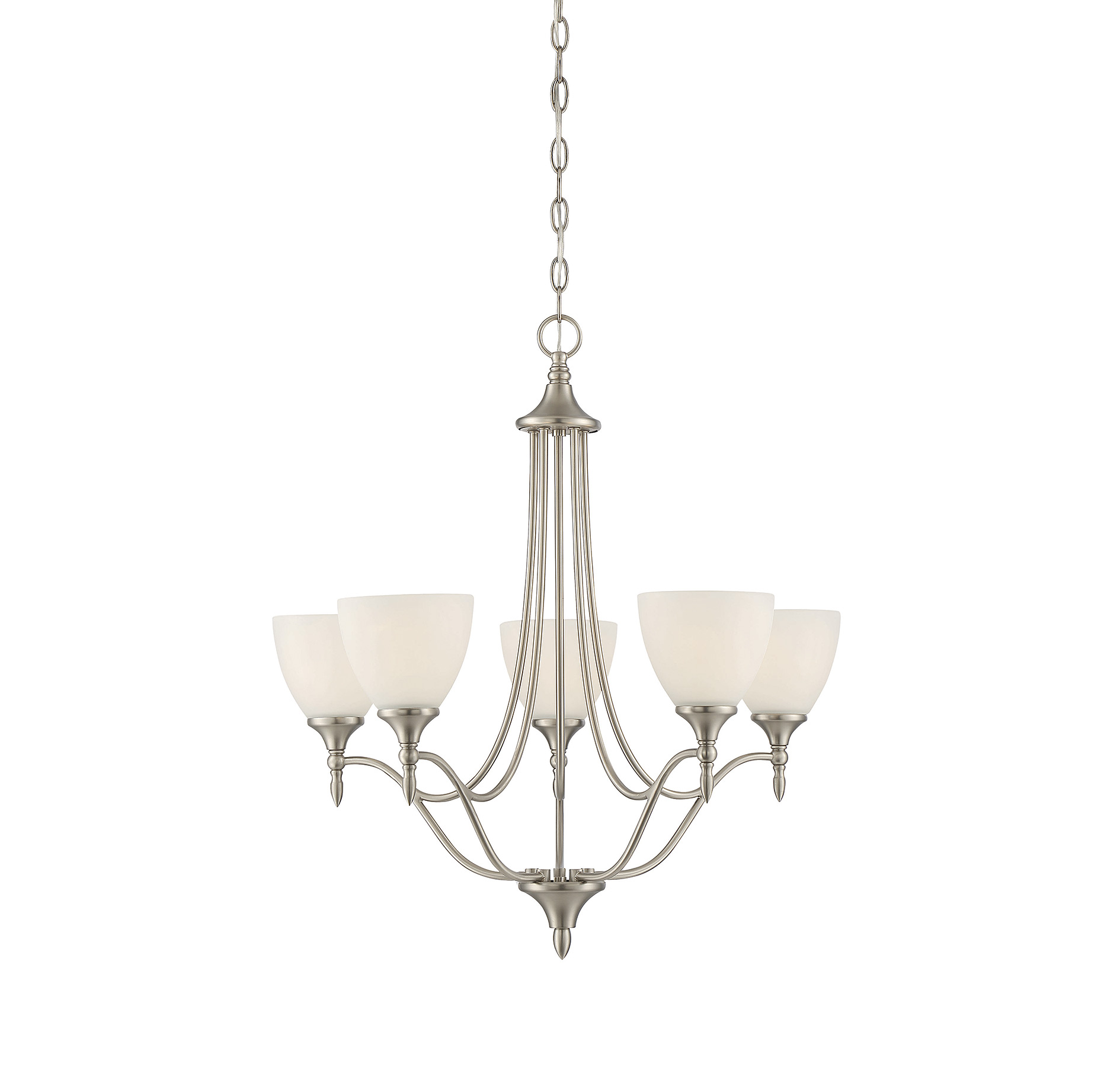 Savoy House Herndon 26" 5-Light Chandelier in Satin Nickel