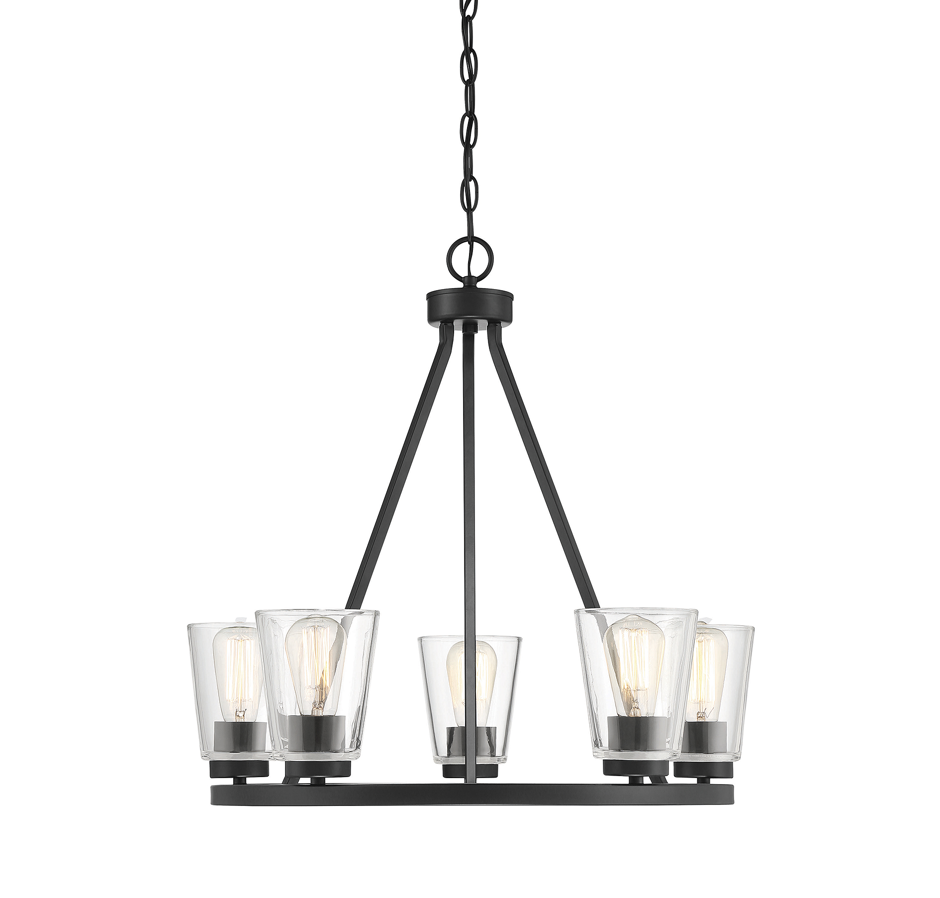 Savoy House Calhoun 5-Light Chandelier in Matte Black