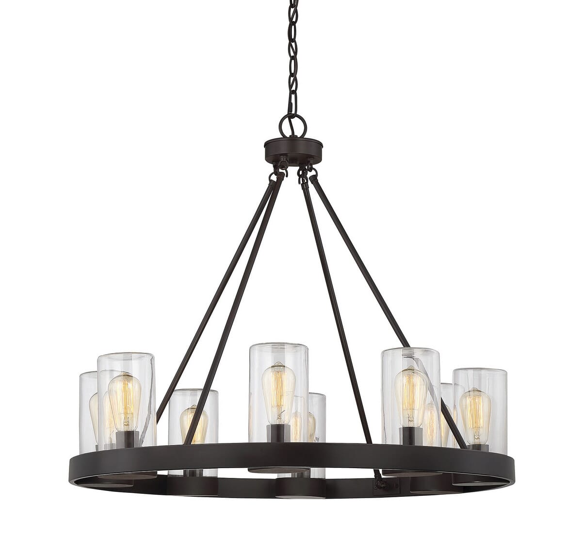 Trade Winds Candler 8-Light Outdoor Chandelier in Oil Rubbed Bronze