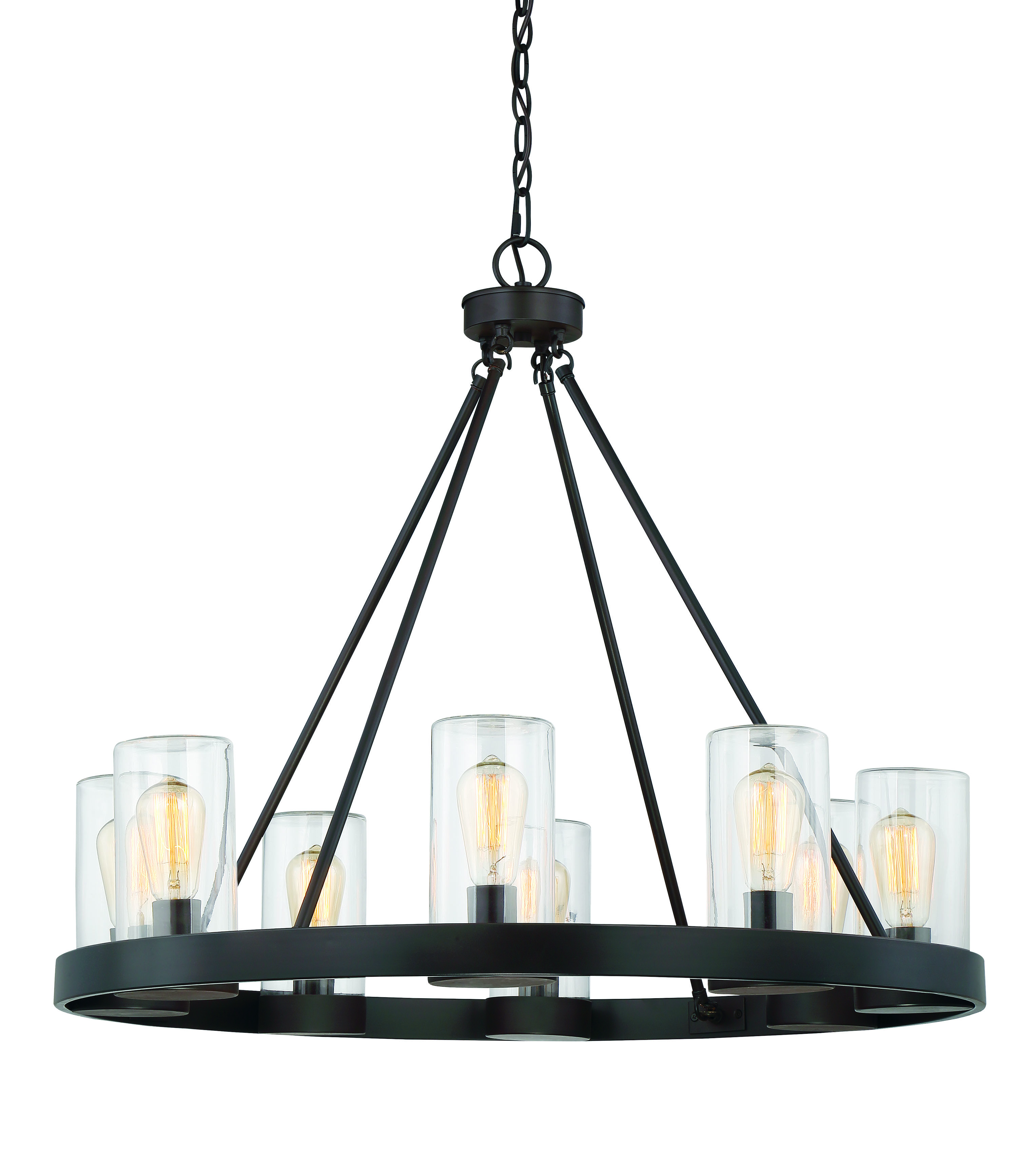 Savoy House Inman 8-Light Outdoor Chandelier in English Bronze