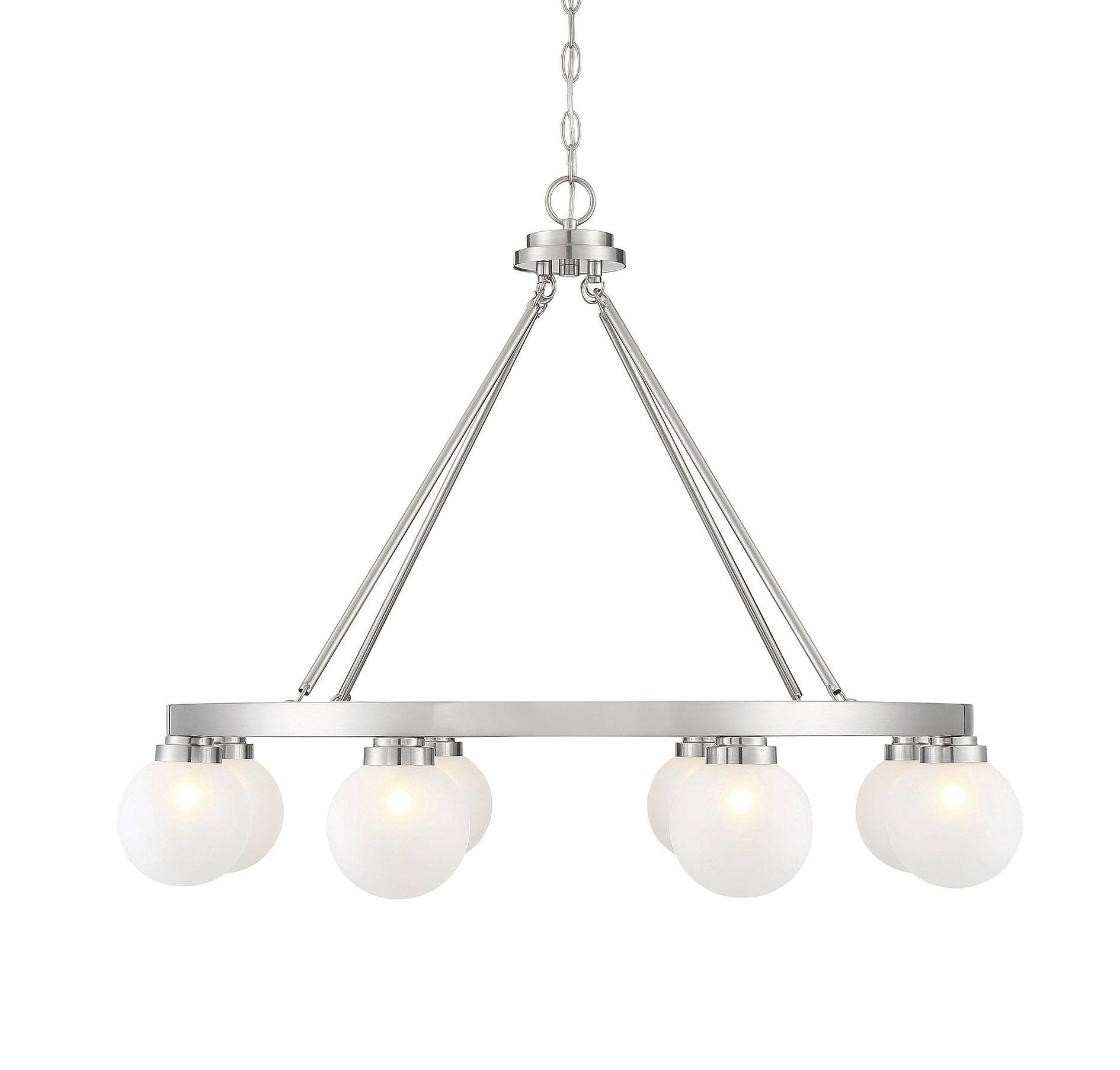 Savoy House Avery 8-Light Chandelier in Satin Nickel