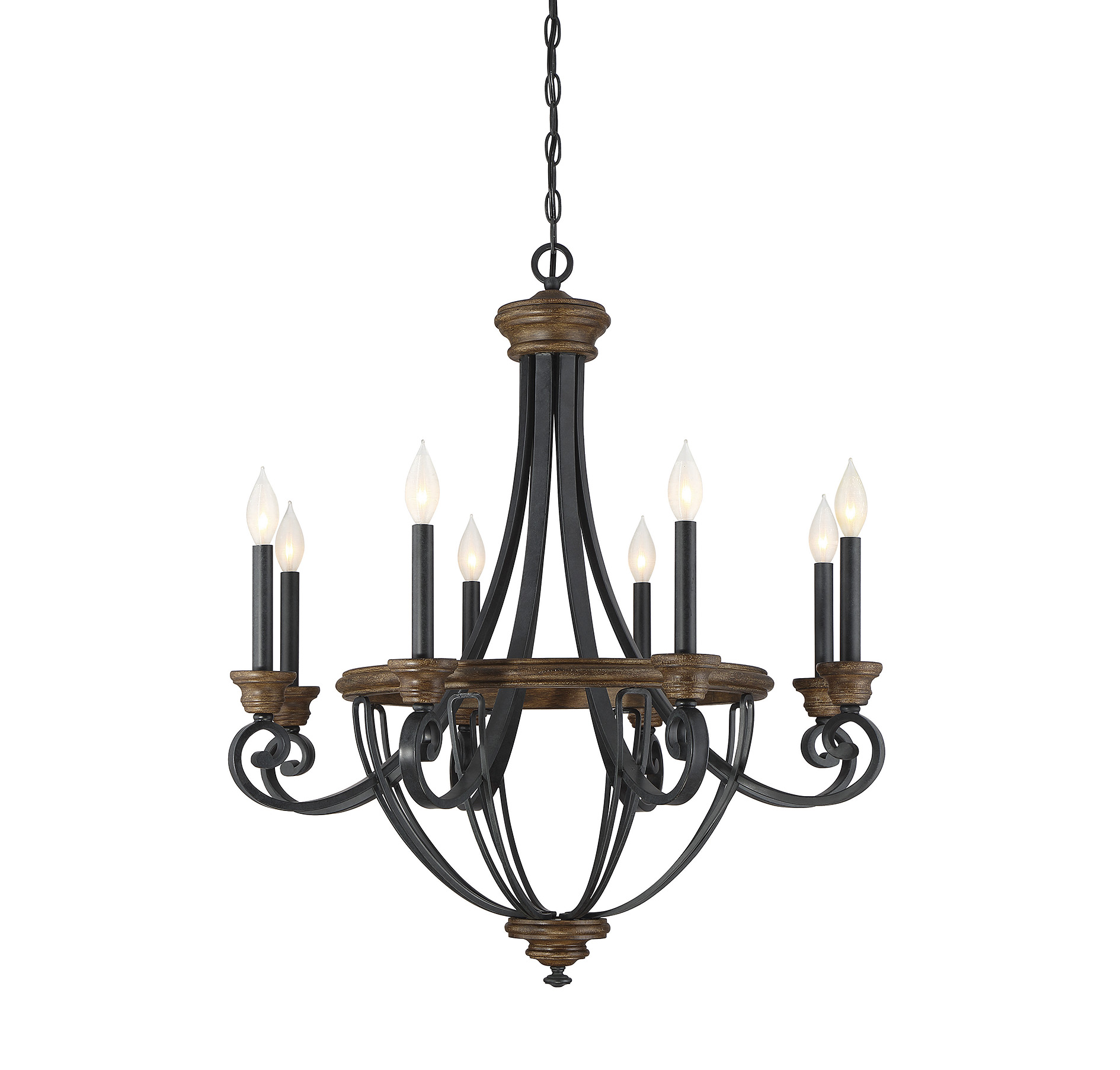 Savoy House Wickham 8-Light Chandelier in Whiskey Wood