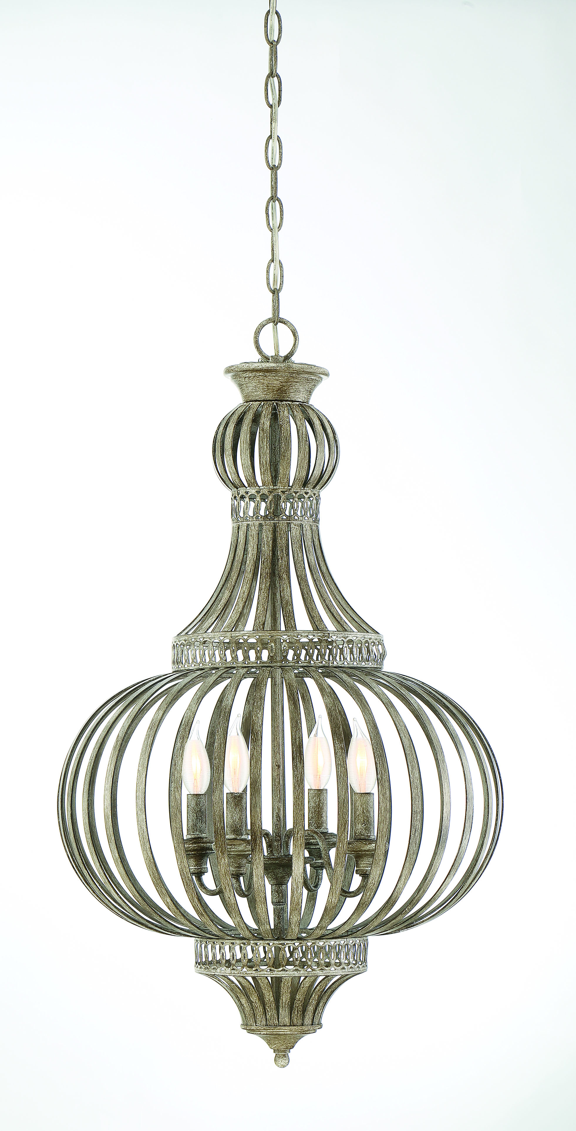 Savoy House Ashford 19" 4-Light Chandelier in Aged Wood