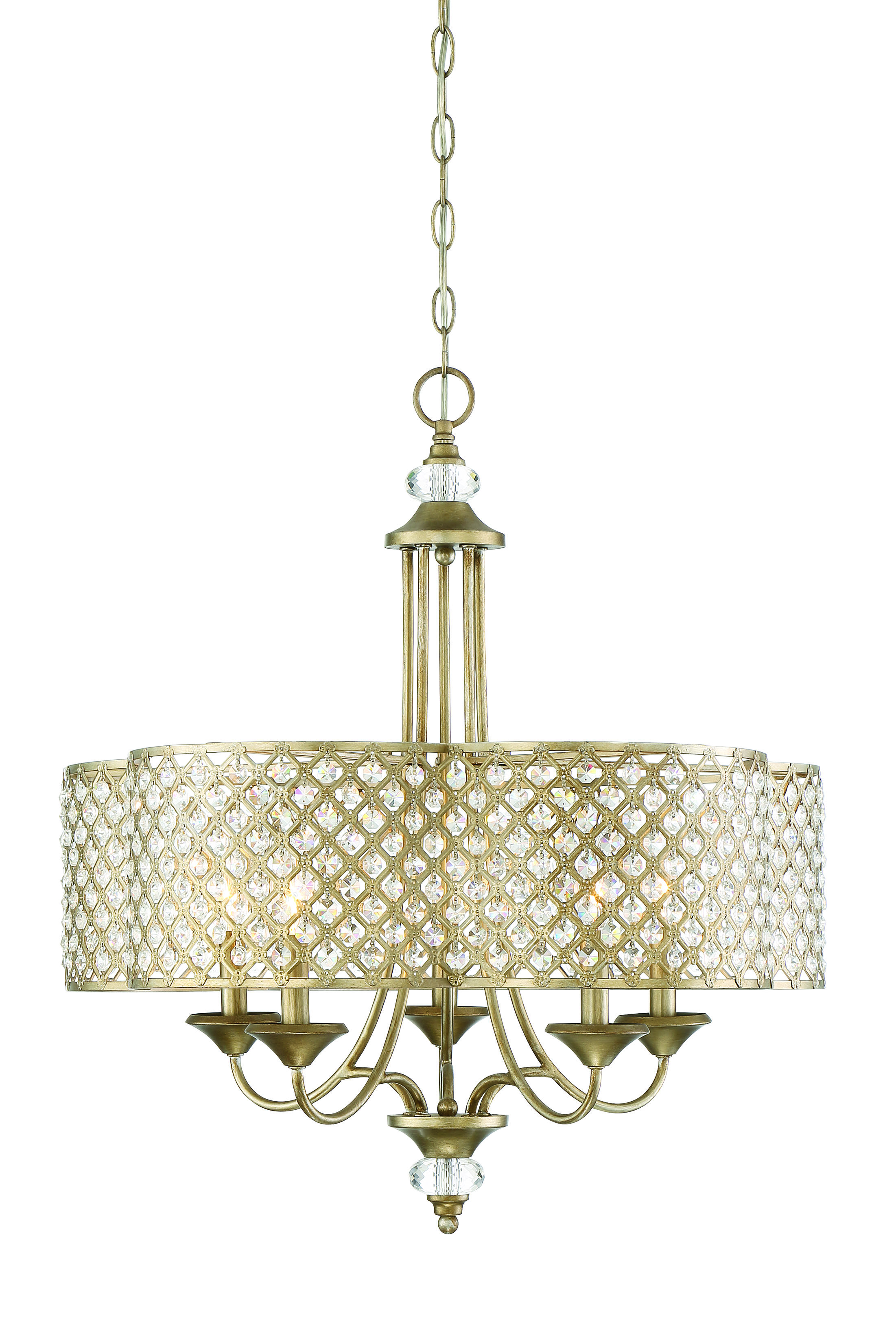 Savoy House Regis 5-Light Chandelier in Pyrite