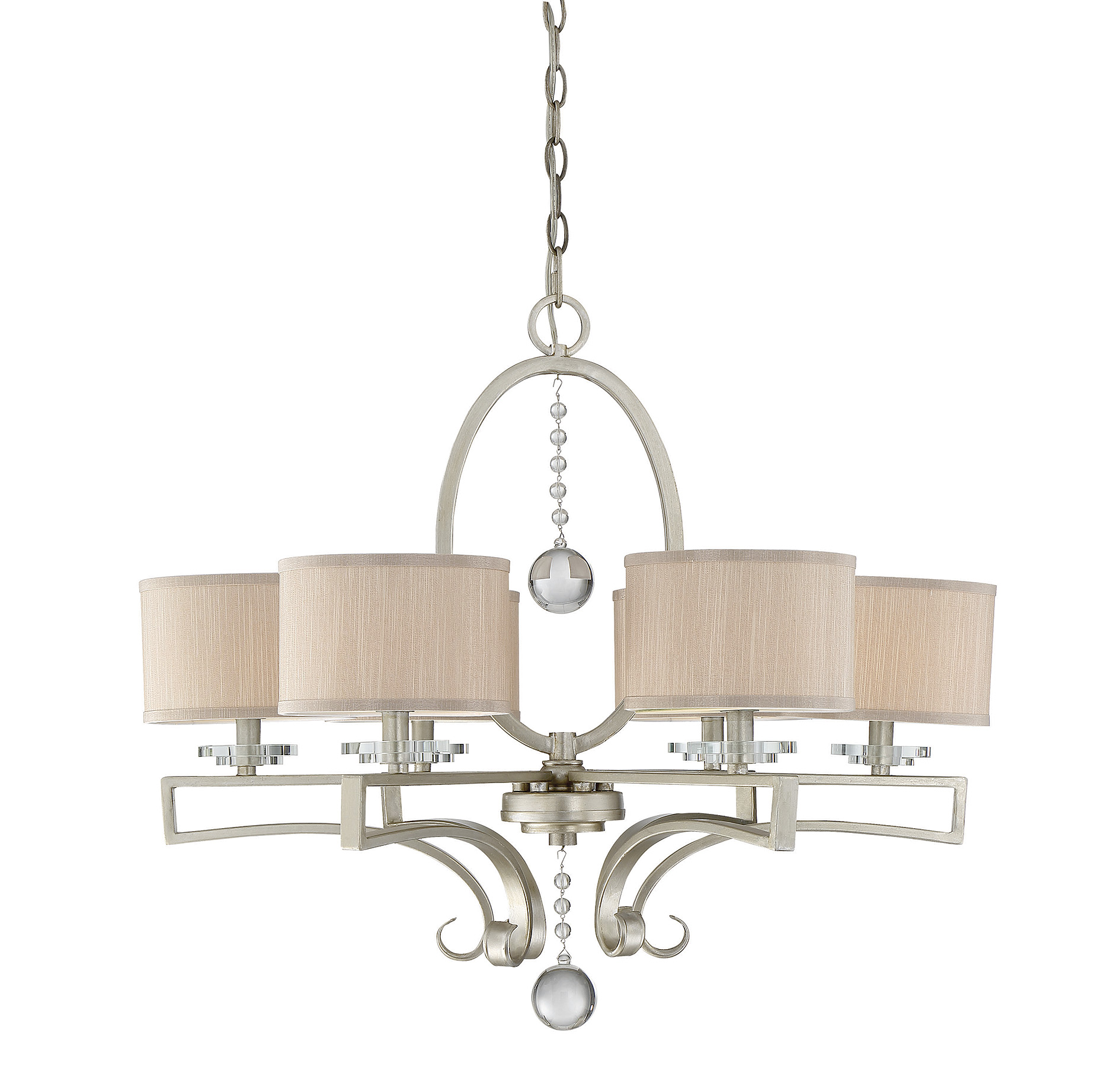 Savoy House Rosendal by Brian Thomas 6-Light Chandelier in Silver Sparkle