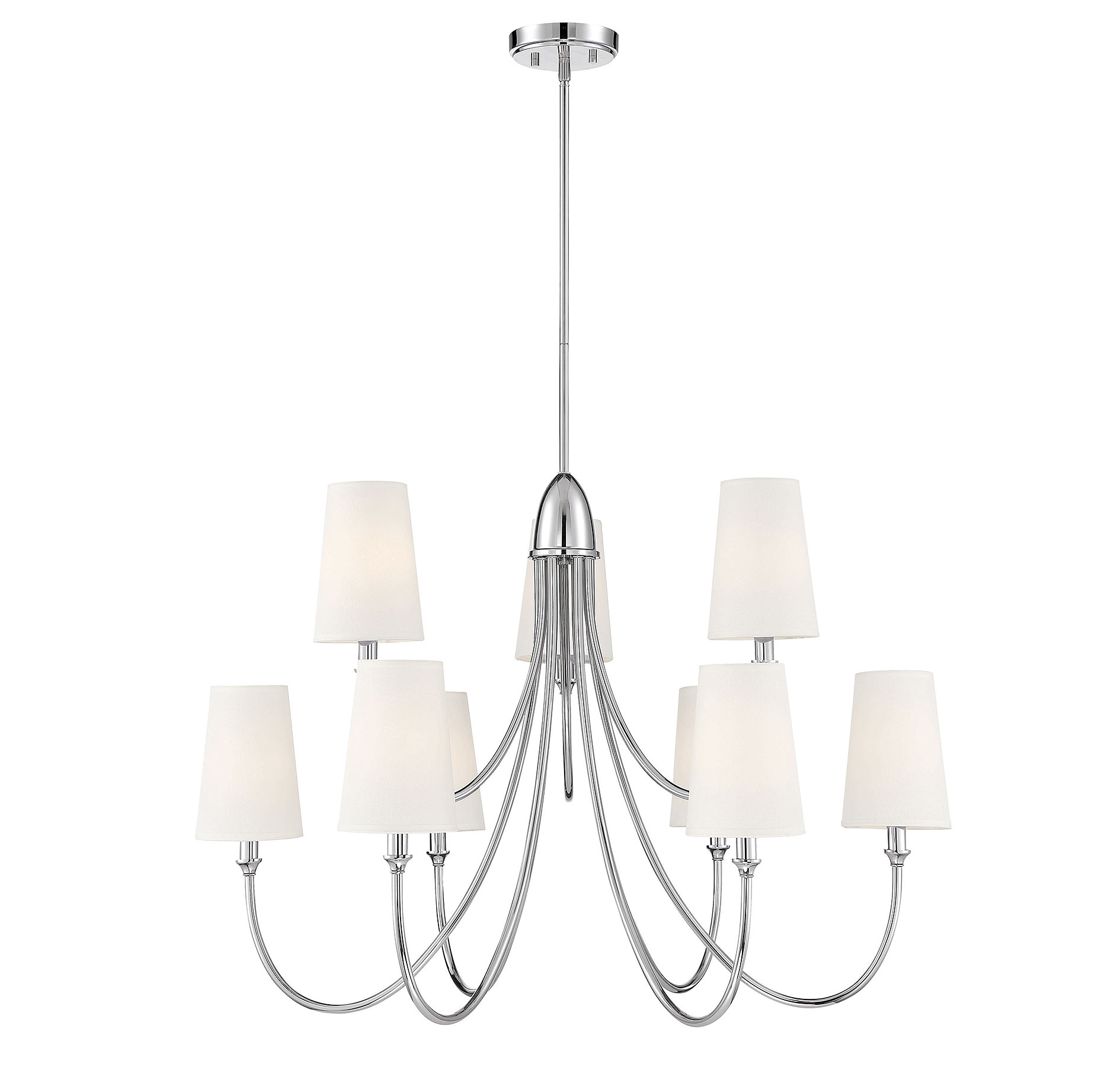 Savoy House Cameron 9-Light Transitional Chandelier in Polished Nickel