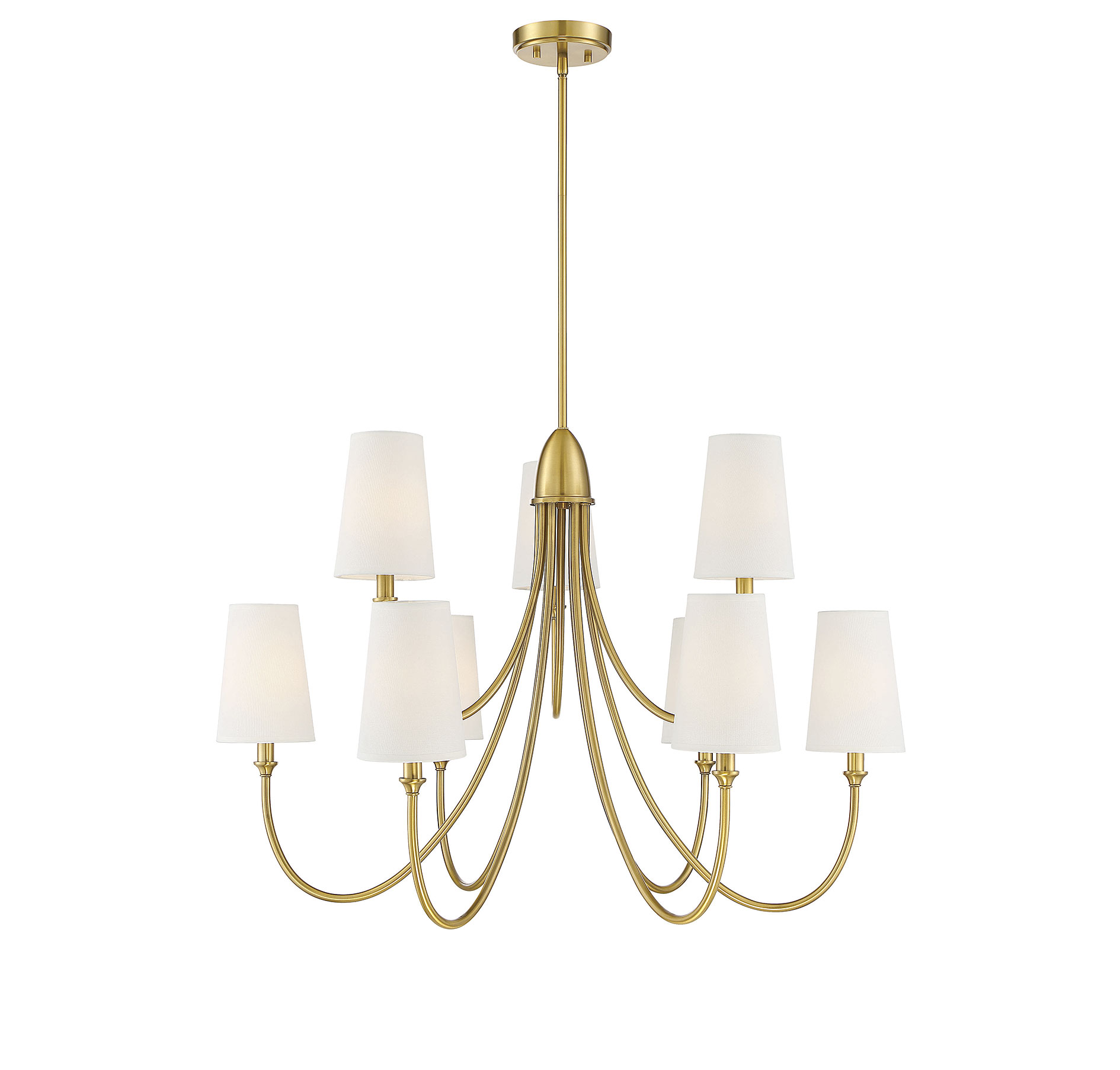 Savoy House Cameron 9-Light Transitional Chandelier in Warm Brass