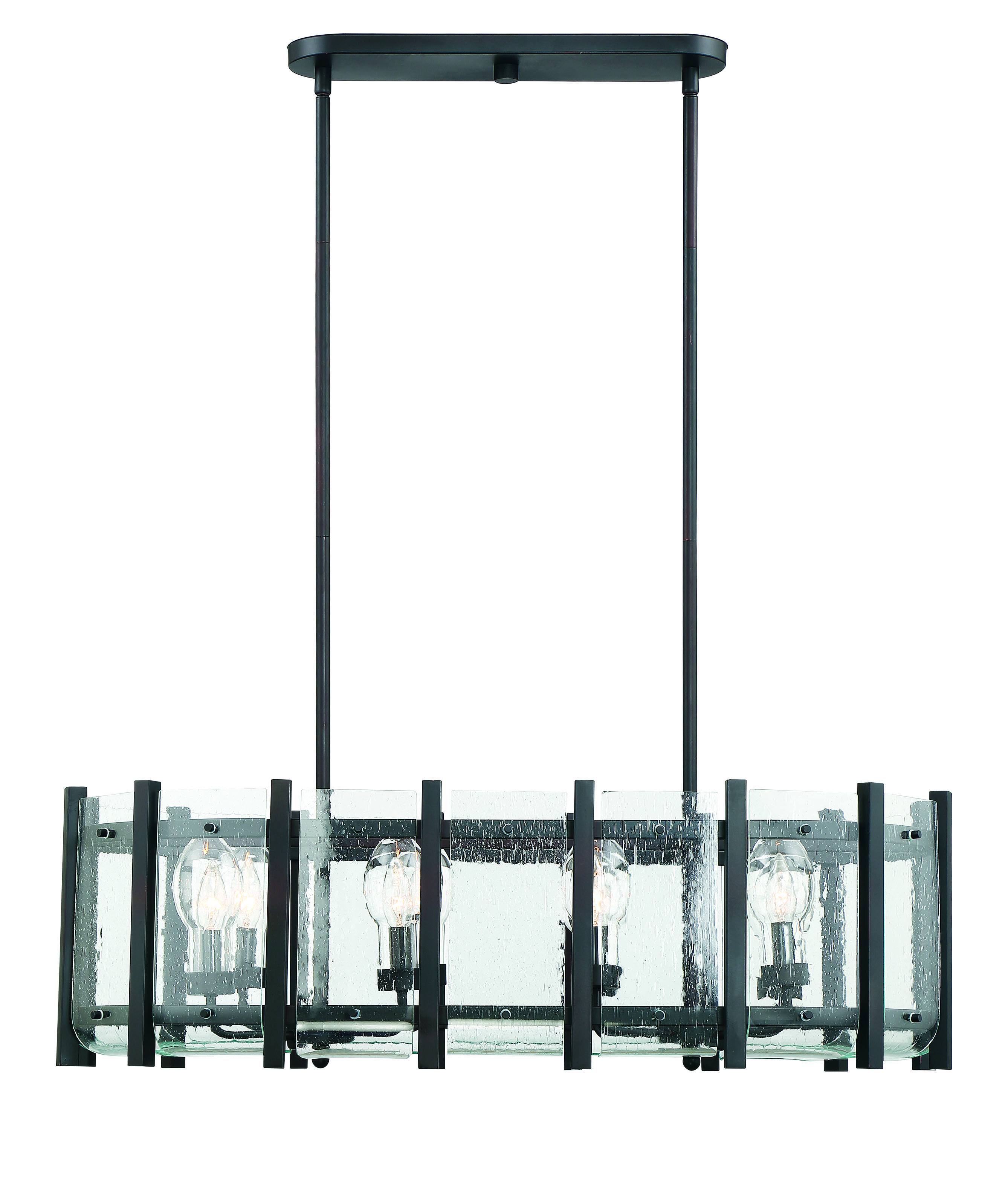 Savoy House Racine 8-Light Outdoor Linear Chandelier in English Bronze