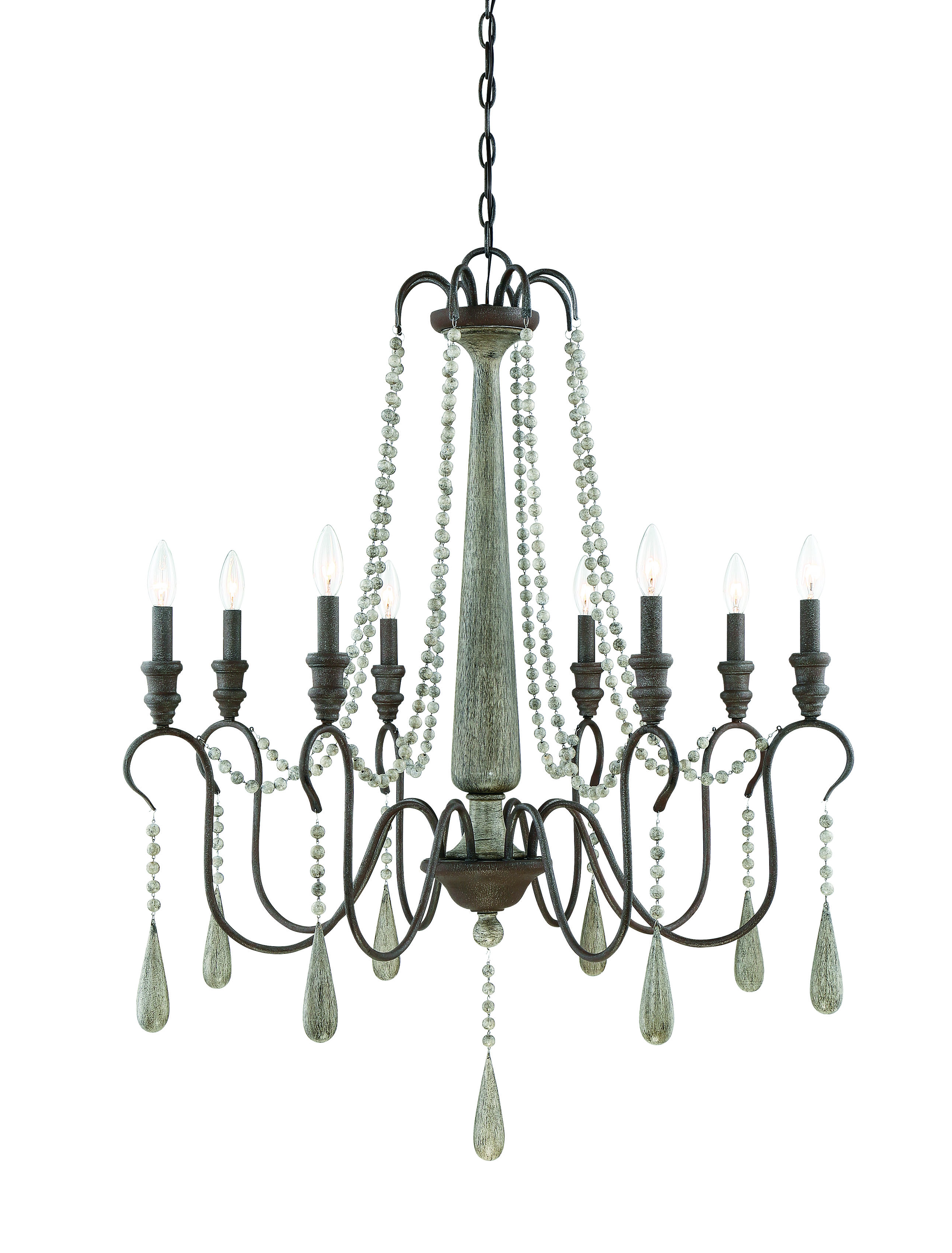 Savoy House Kenwood 8-Light Chandelier in Weathered Ash