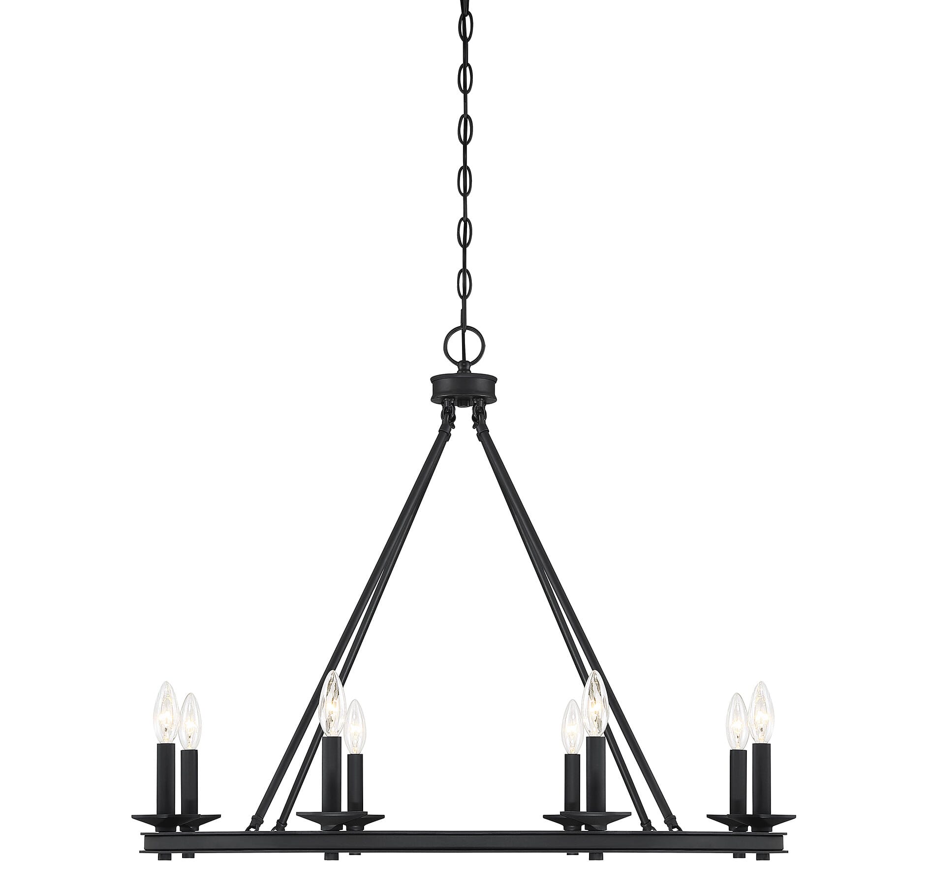 Trade Winds Pamela 8-Light Chandelier in Black