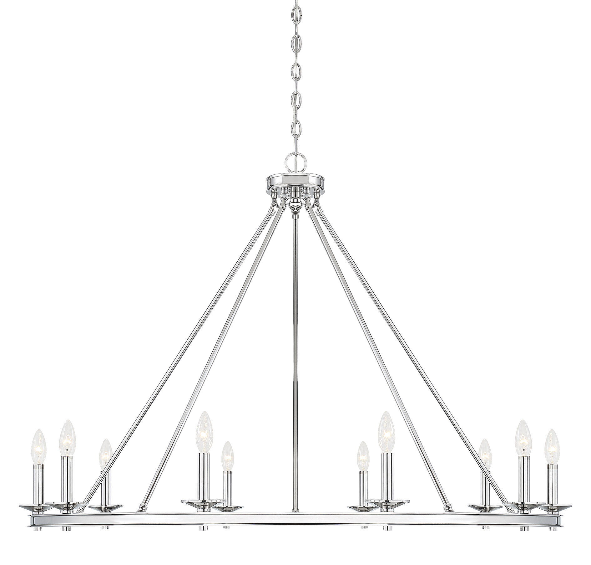 Savoy House Middleton 10-Light Chandelier in Polished Nickel