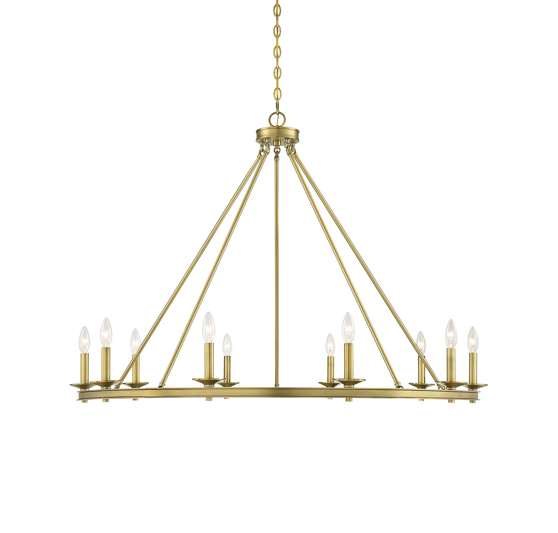 Savoy House Middleton 10-Light Chandelier in Warm Brass