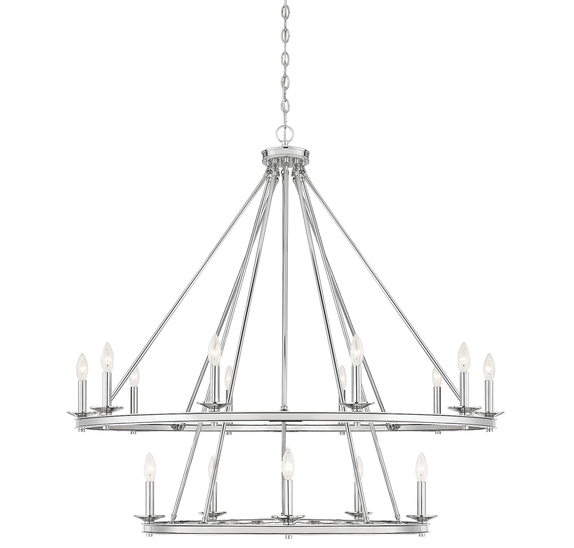 Savoy House Middleton 15-Light Chandelier in Polished Nickel