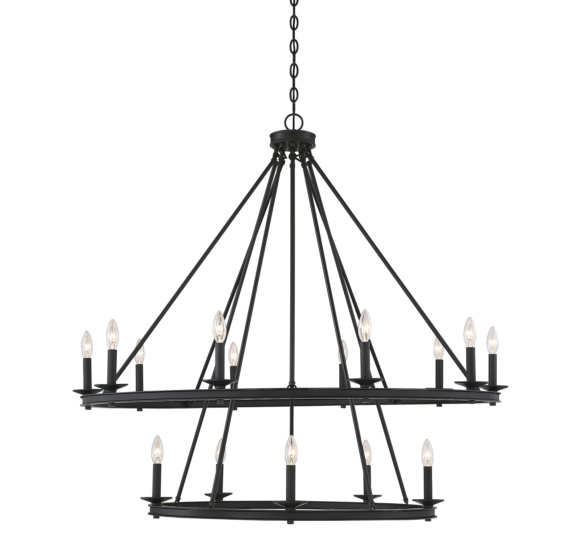 Savoy House Middleton 15-Light Chandelier in Matte Black