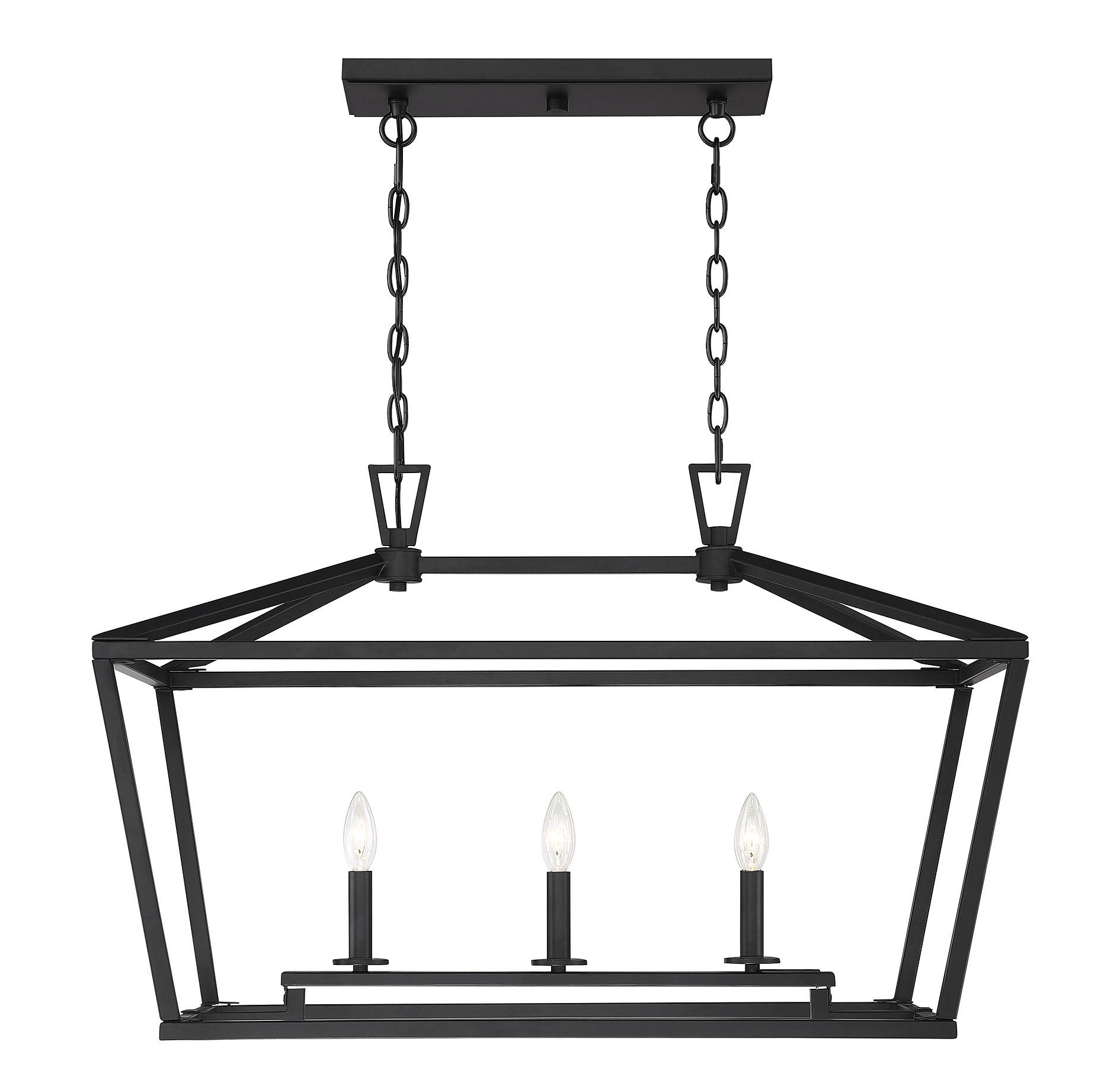 Savoy House Townsend 3-Light Linear Pendant Light in Matte Black