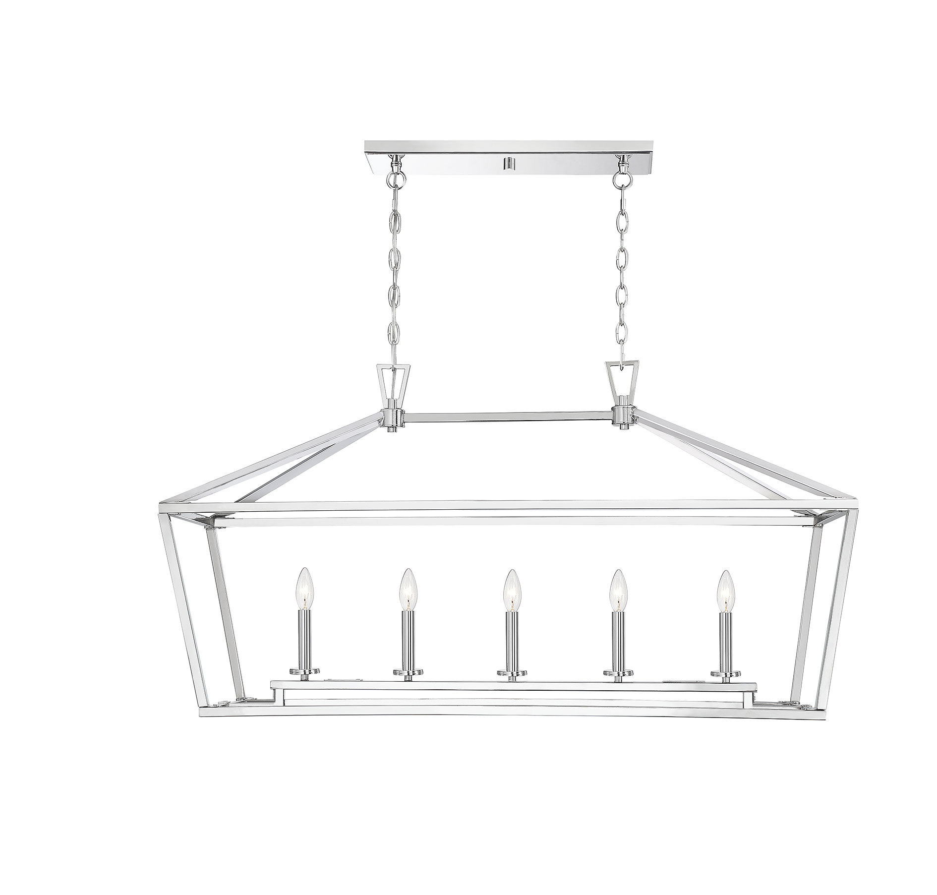 Savoy House Townsend 5-Light Linear Chandelier in Polished Nickel