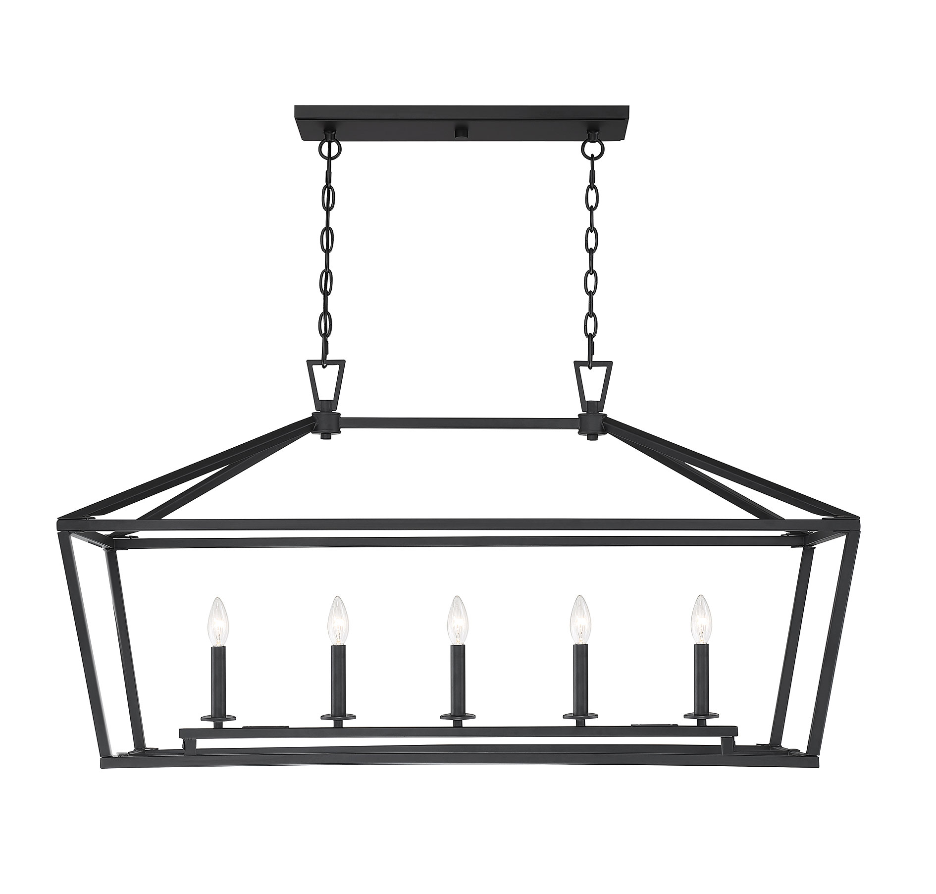 Savoy House Townsend 5-Light Linear Chandelier in Matte Black