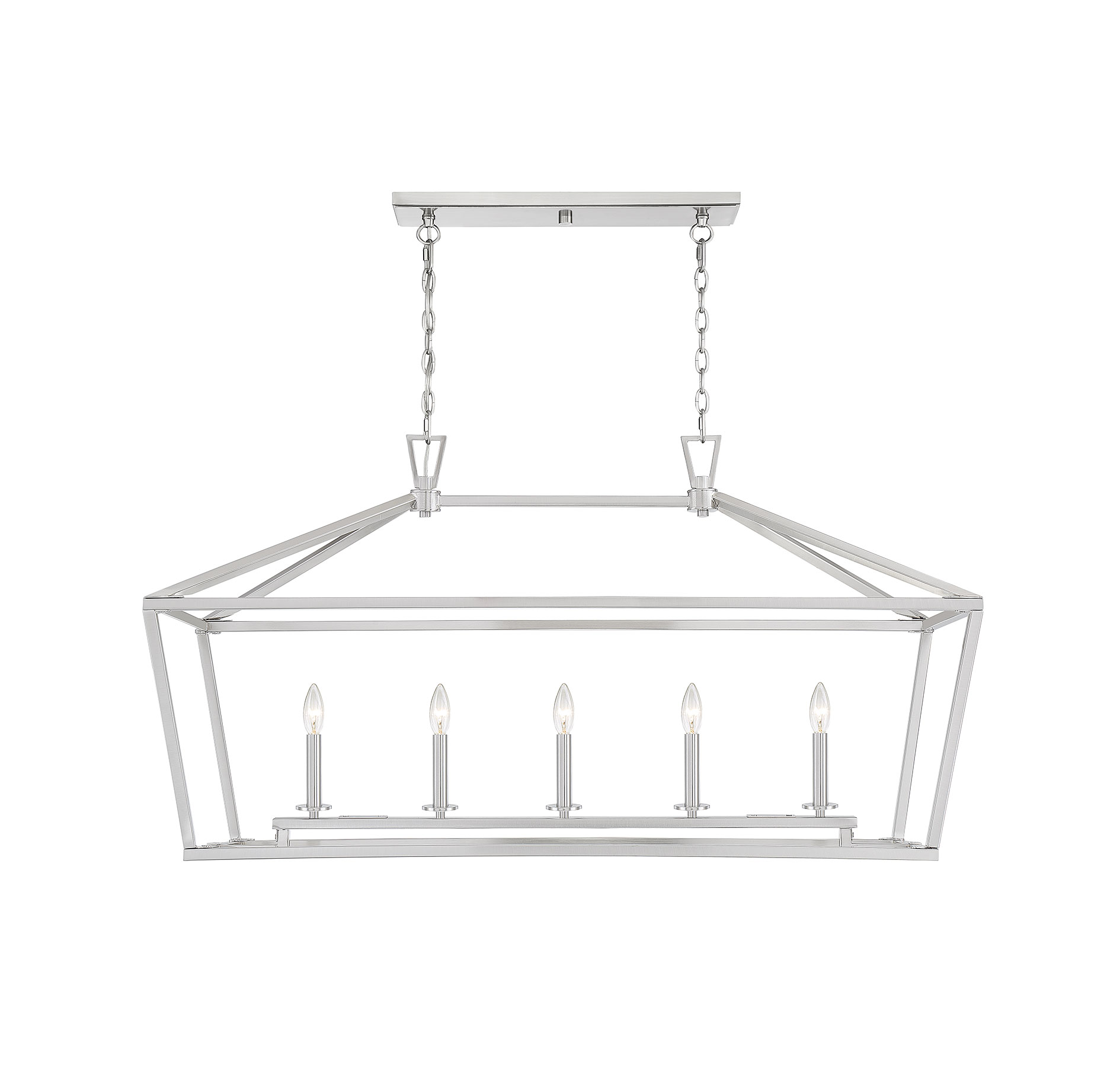 Savoy House Townsend 5-Light Linear Chandelier in Satin Nickel