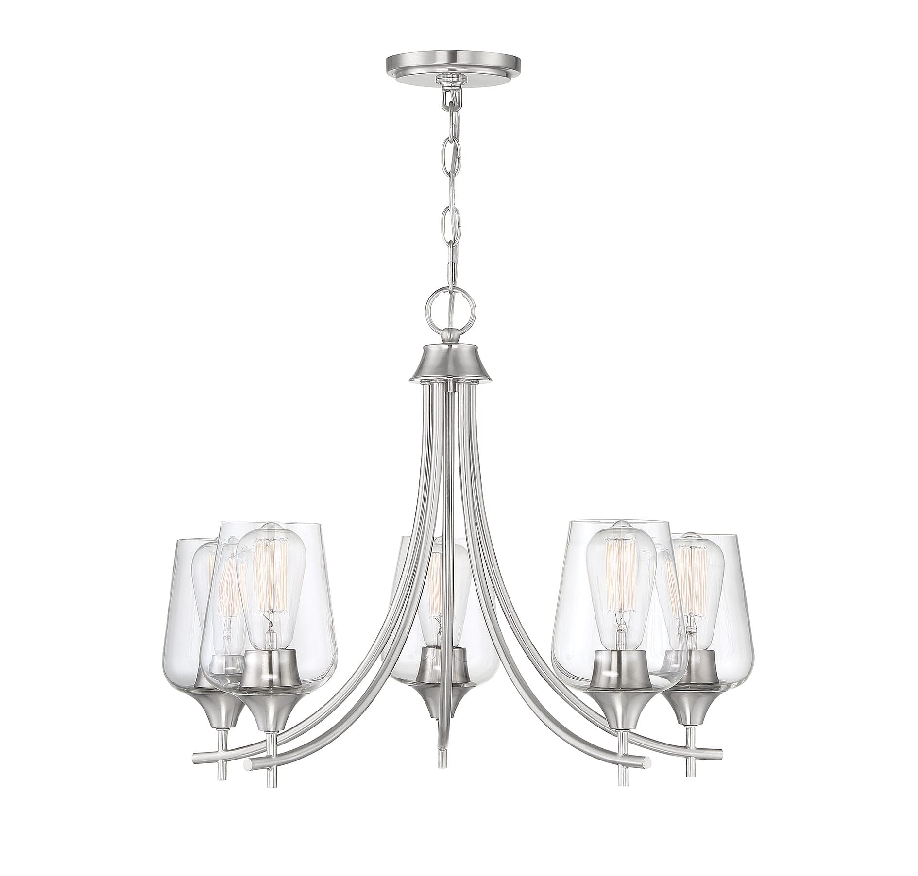 Trade Winds Flynn 5-Light Chandelier in Brushed Nickel