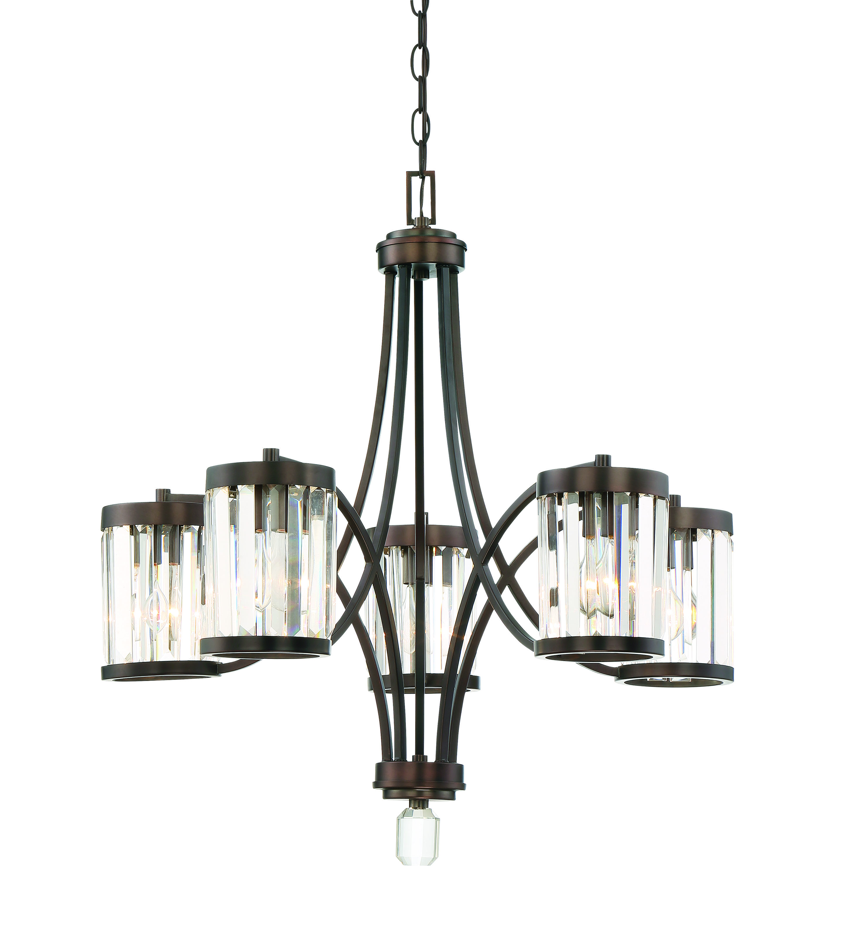 Savoy House Nora by Brian Thomas 5-Light Chandelier in Burnished Bronze