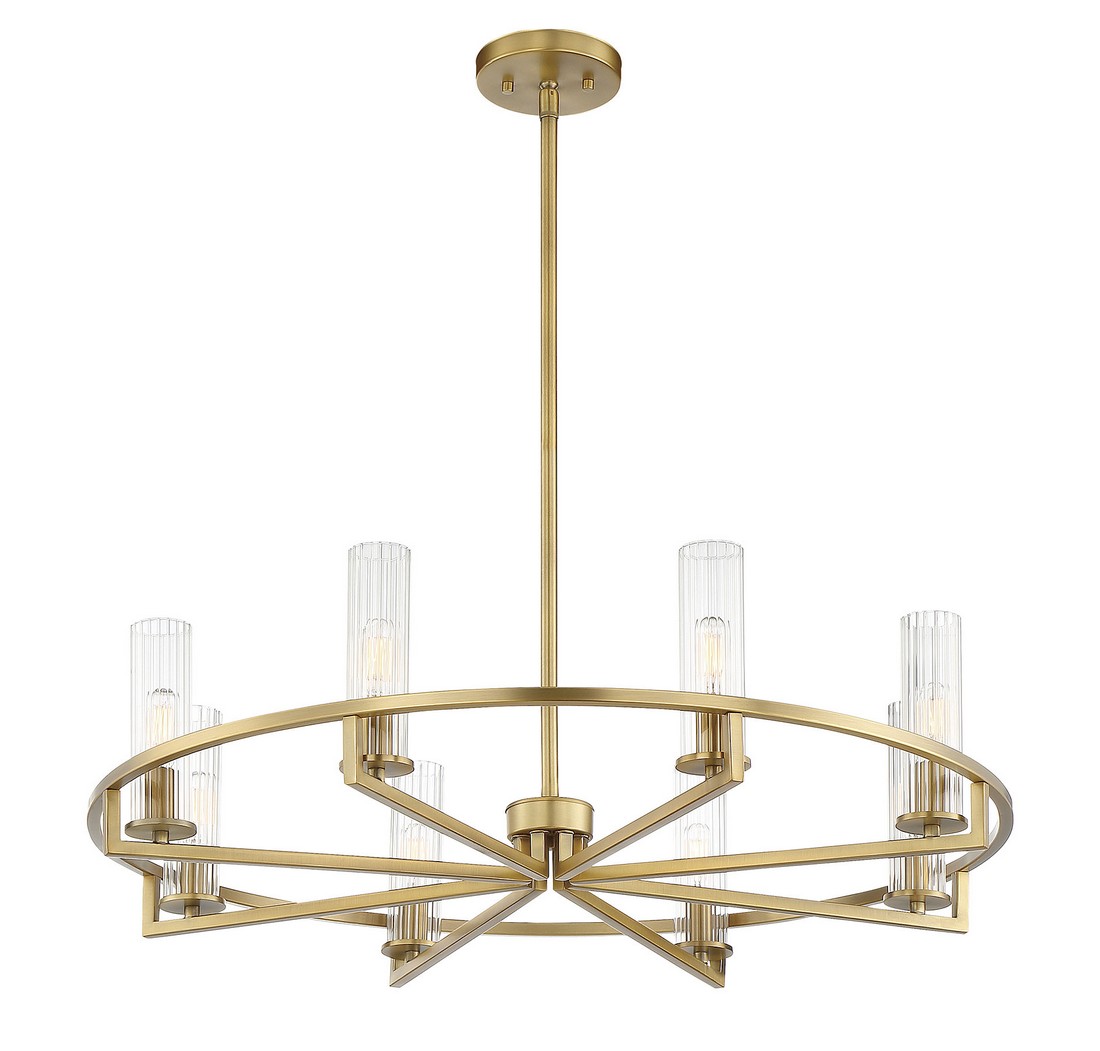 Savoy House Bolton 8-Light Chandelier in Warm Brass