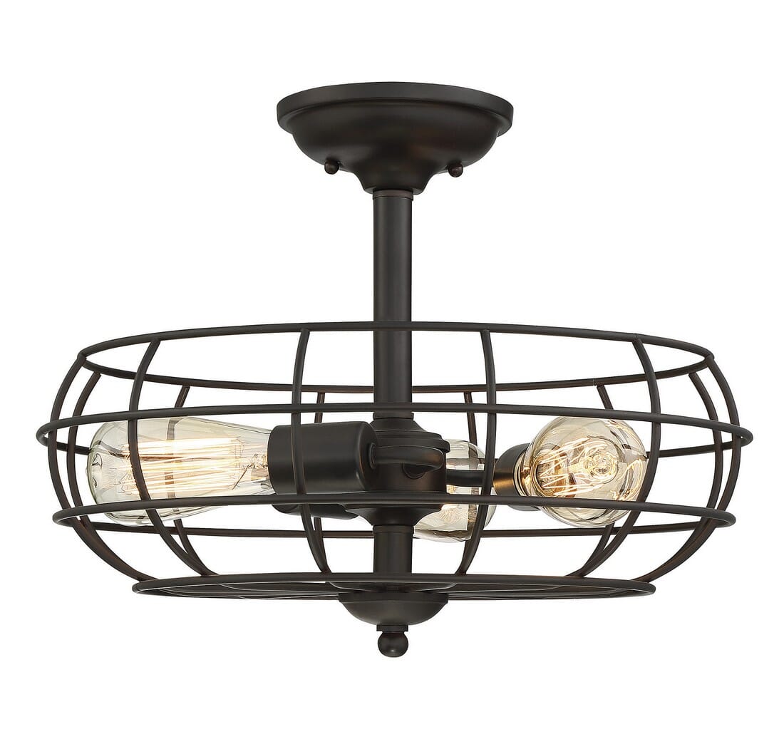 Trade Winds Arnold 3-Light Ceiling Light in Oil Rubbed Bronze