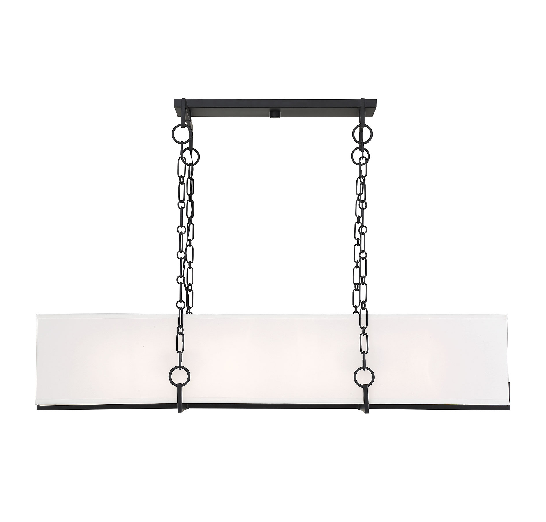 Savoy House Abbott 8-Light 44" Linear Chandelier in Matte Black