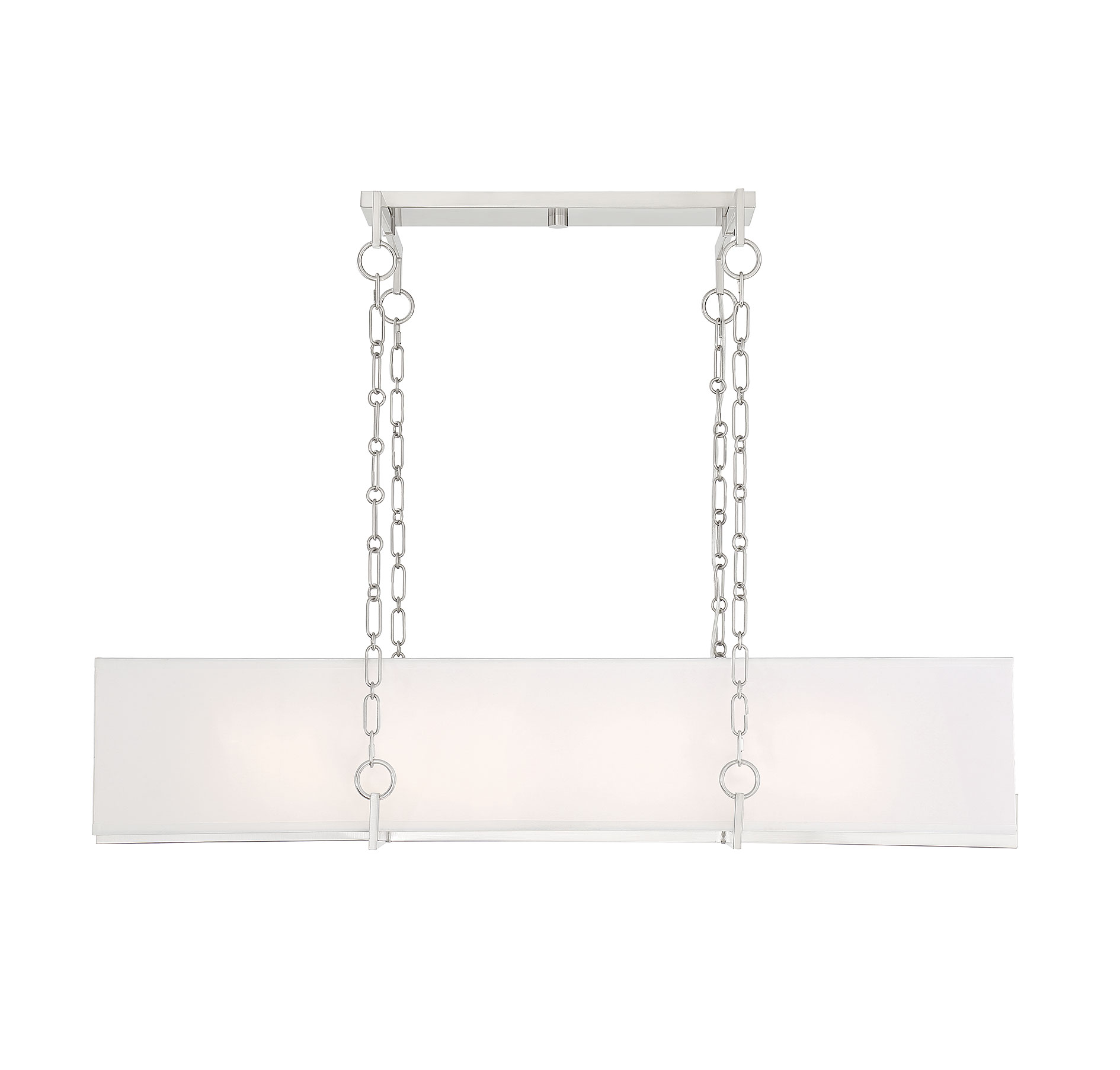 Savoy House Abbott 8-Light 44" Linear Chandelier in Satin Nickel