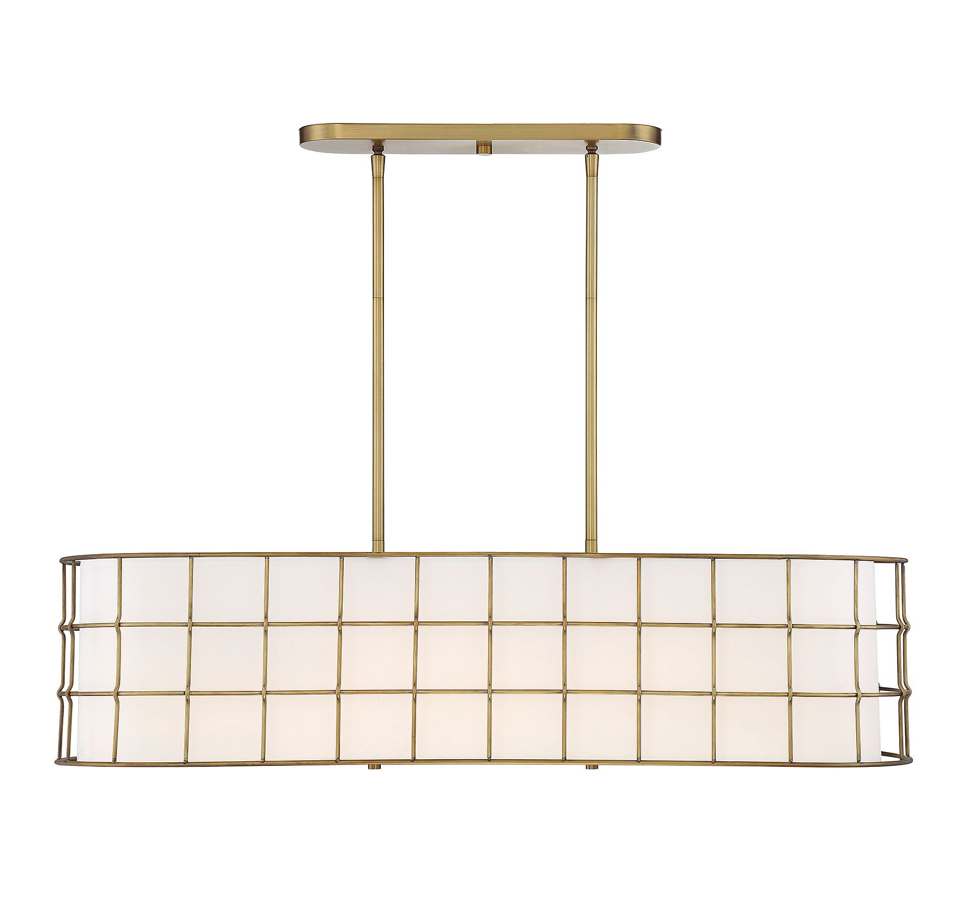 Savoy House Hayden by Brian Thomas 5-Light 42" Linear Chandelier in Warm Brass