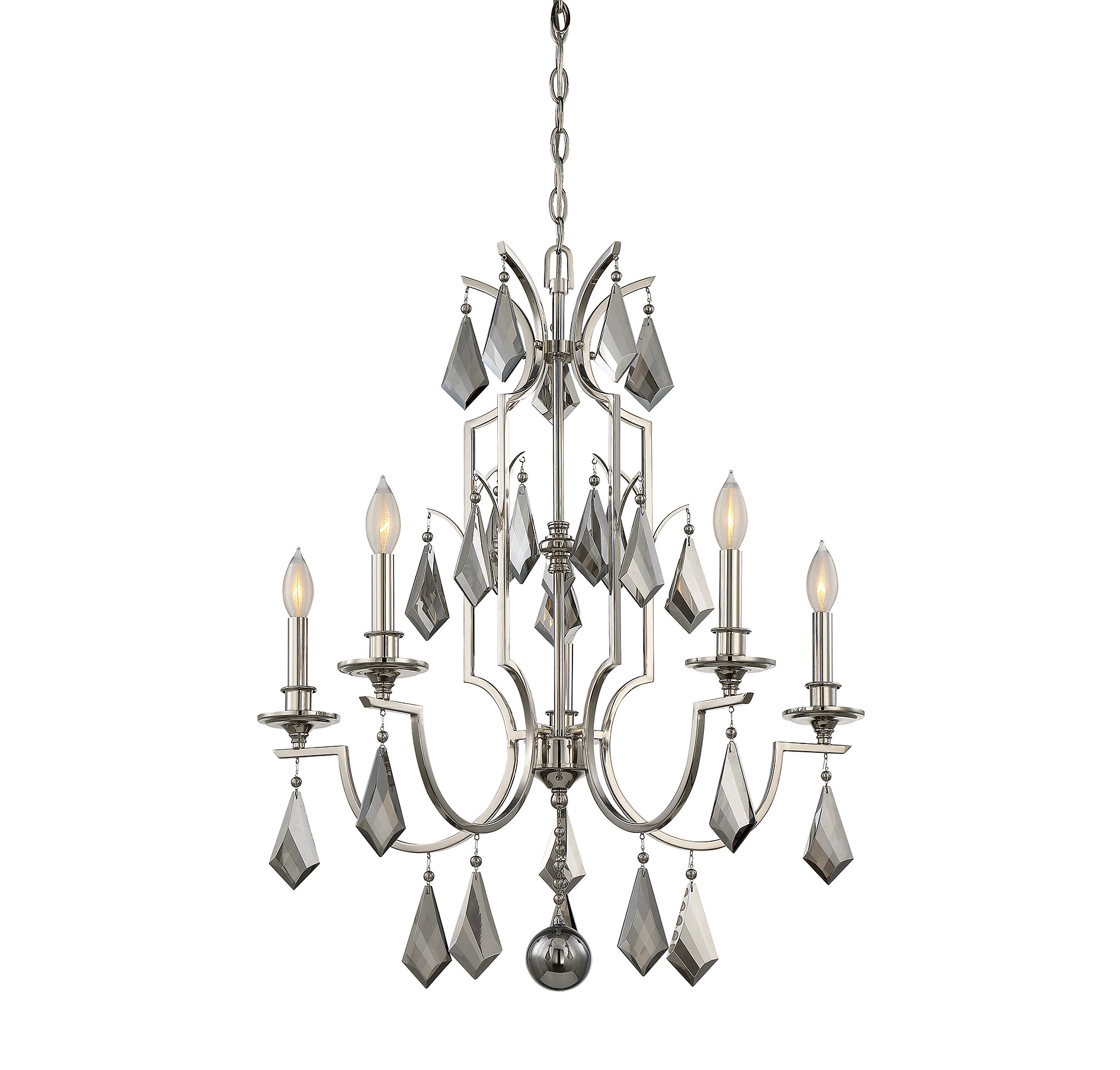 Savoy House Ballard 5-Light Chandelier in Polished Nickel