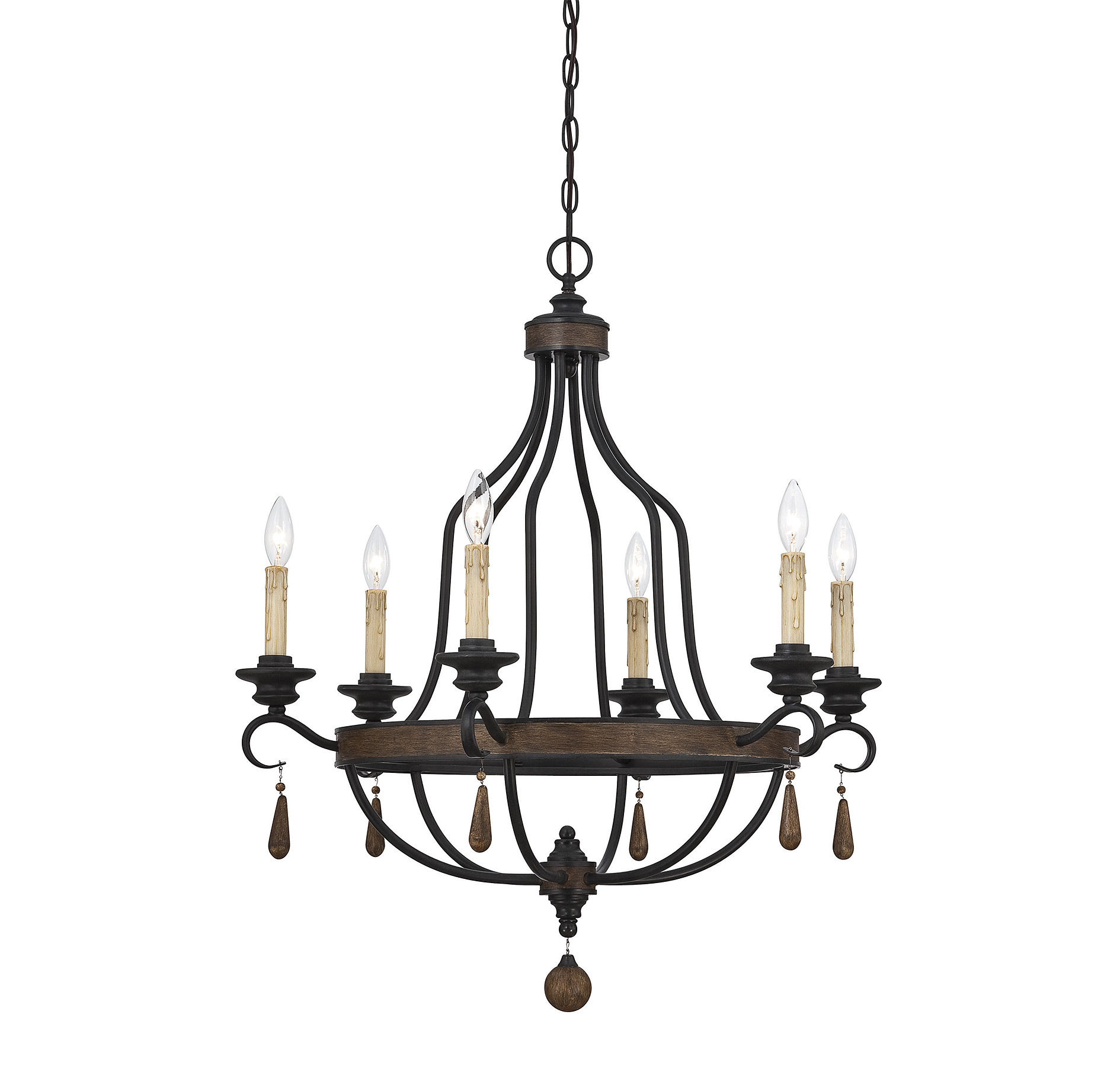 Savoy House Kelsey 32.5" 6-Light Chandelier in Durango