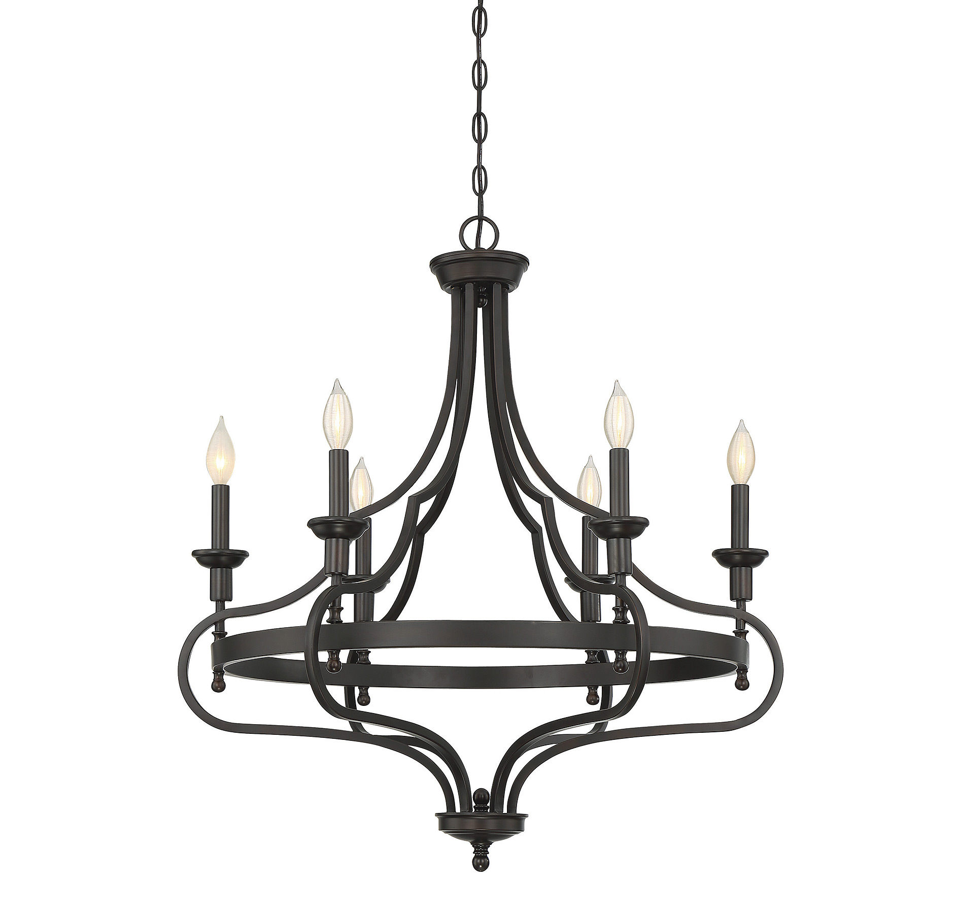 Savoy House Sheilds 6-Light Chandelier in English Bronze