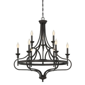 Savoy House Sheilds 9-Light Chandelier in English Bronze