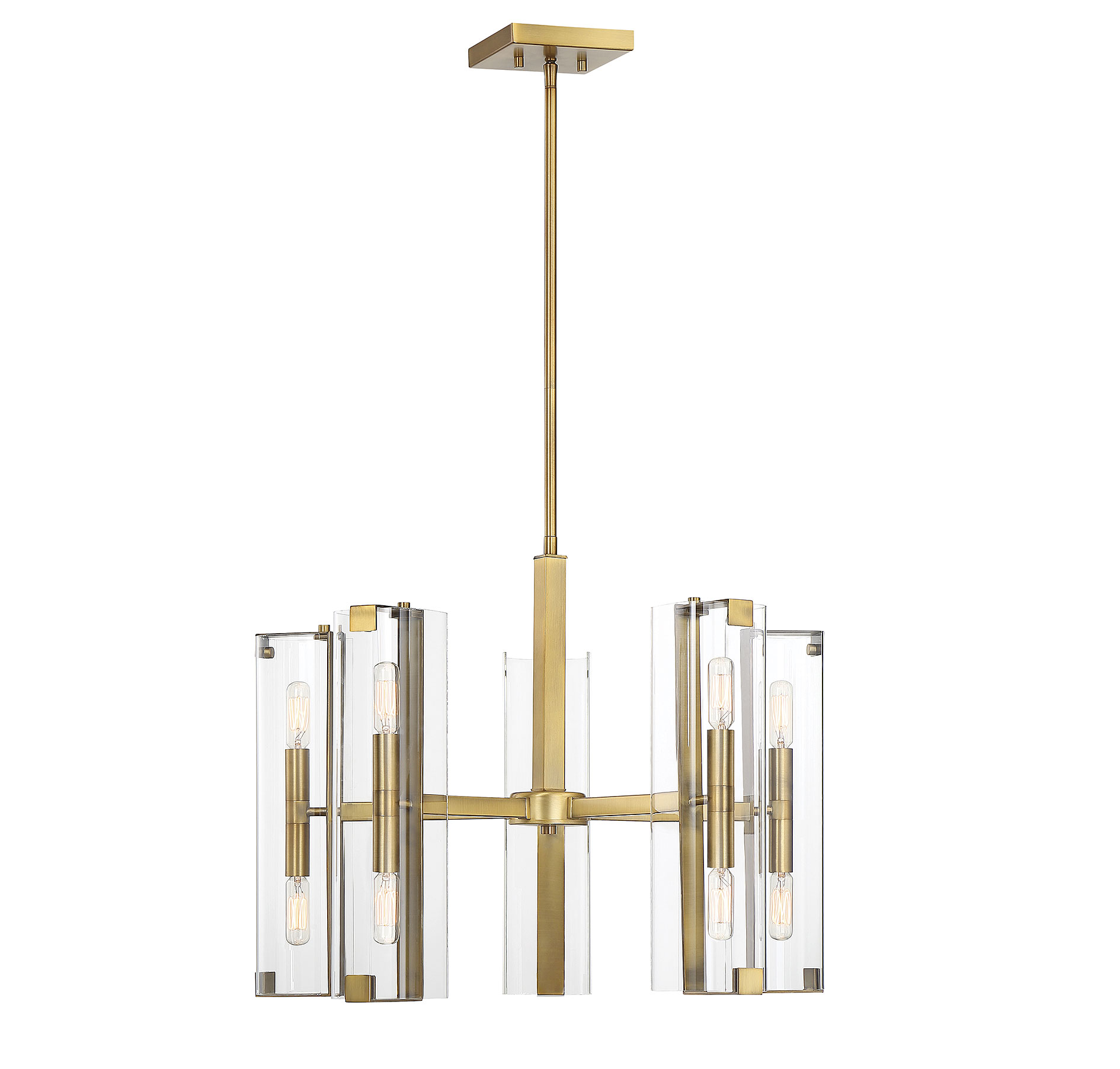 Savoy House Winfield 10-Light 25" Chandelier in Warm Brass