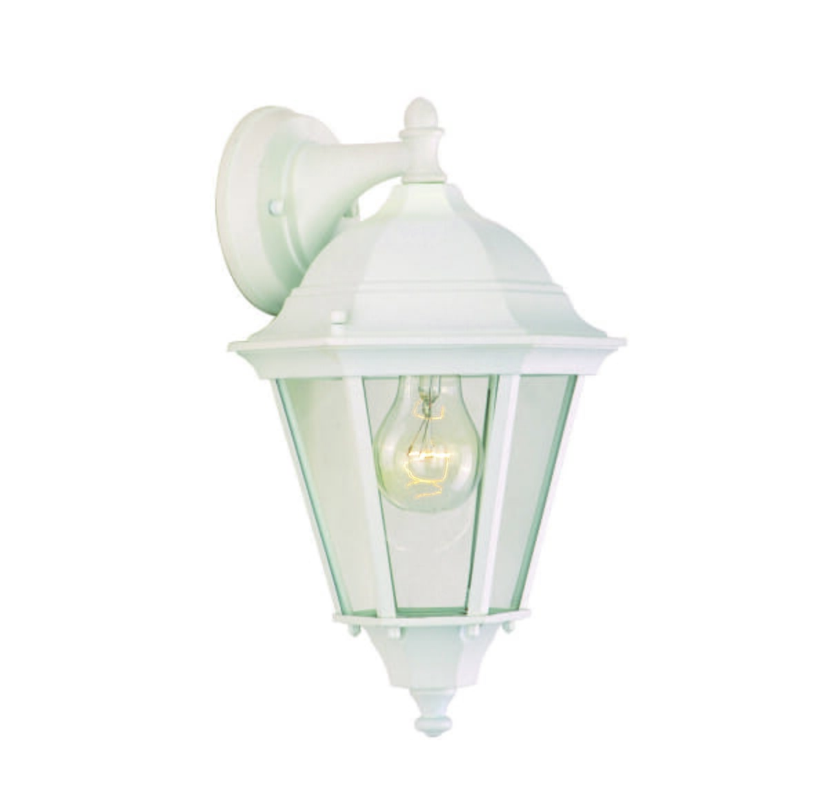 Maxim Lighting Westlake 15" Outdoor Clr Glass Wall Mount in White