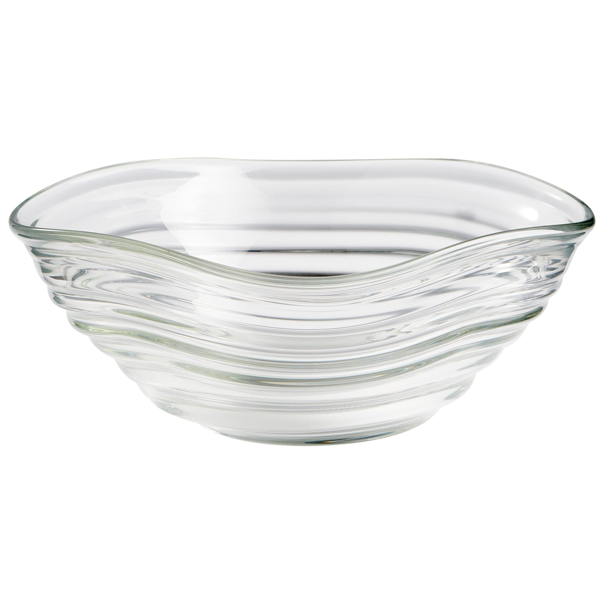 Cyan Design Large Wavelet Bowl in Clear