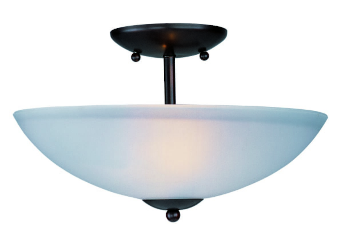 Maxim Lighting Logan 13" 2-Light Semi-Flush Mount in Oil Rubbed Bronze