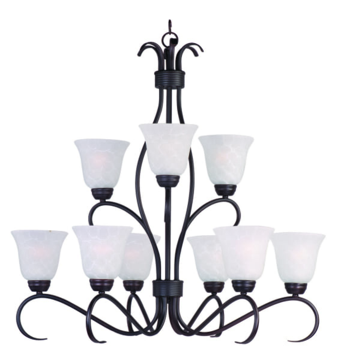 Maxim Lighting Basix 9-Light Chandelier, Oil Rubbed Bronze