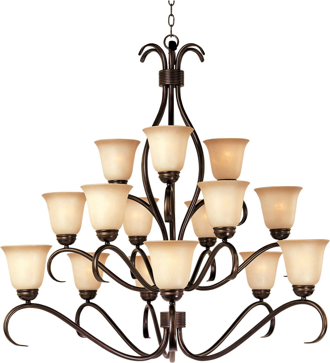 Maxim Lighting Basix 15-Light Chandelier, Oil Rubbed Bronze