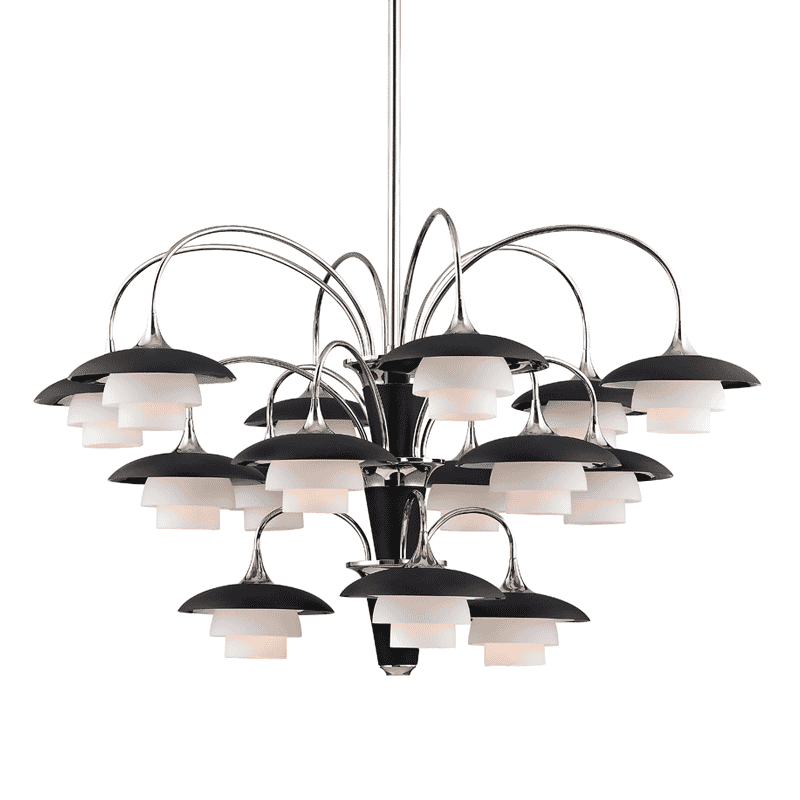 Hudson Valley Barron 15-Light Chandelier in Polished Nickel