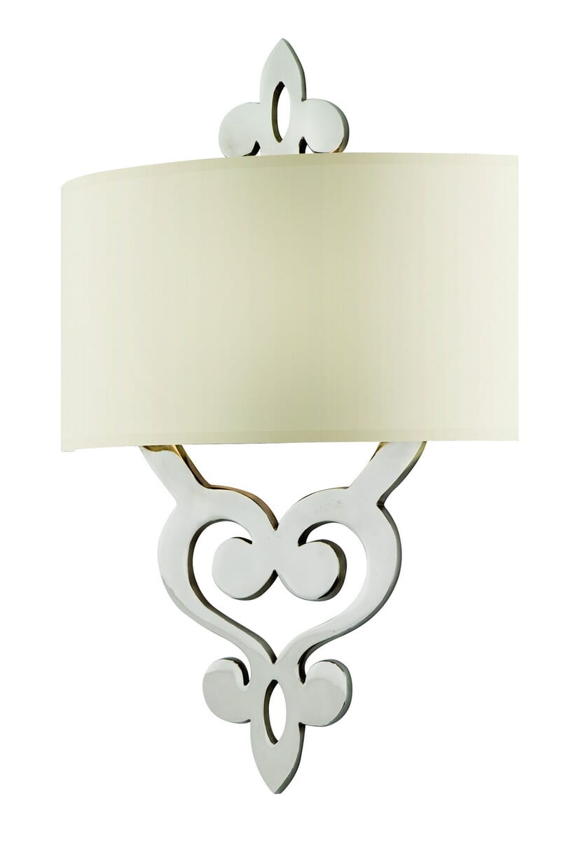 Corbett Olivia 2-Light Wall Sconce in Polished Nickel