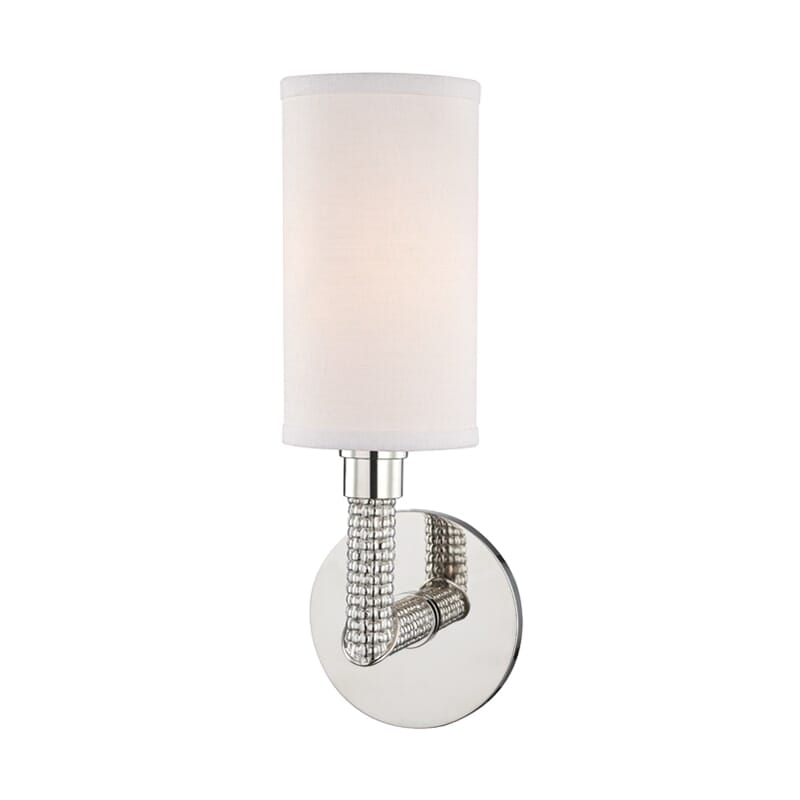 Hudson Valley Dubois 13" Wall Sconce in Polished Nickel