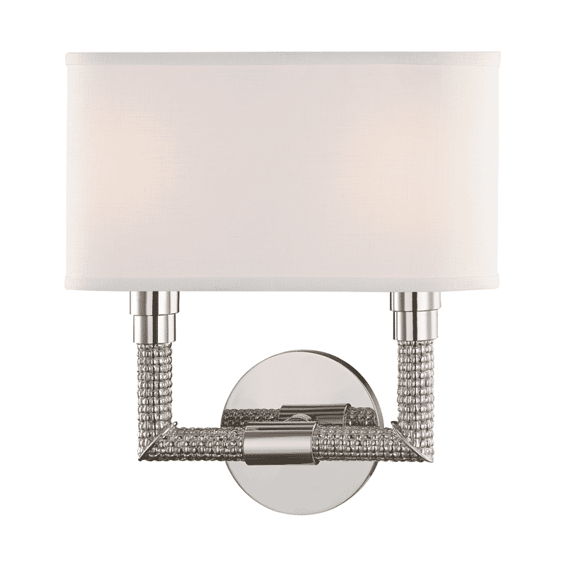 Hudson Valley Dubois 2-Light 13" Wall Sconce in Polished Nickel