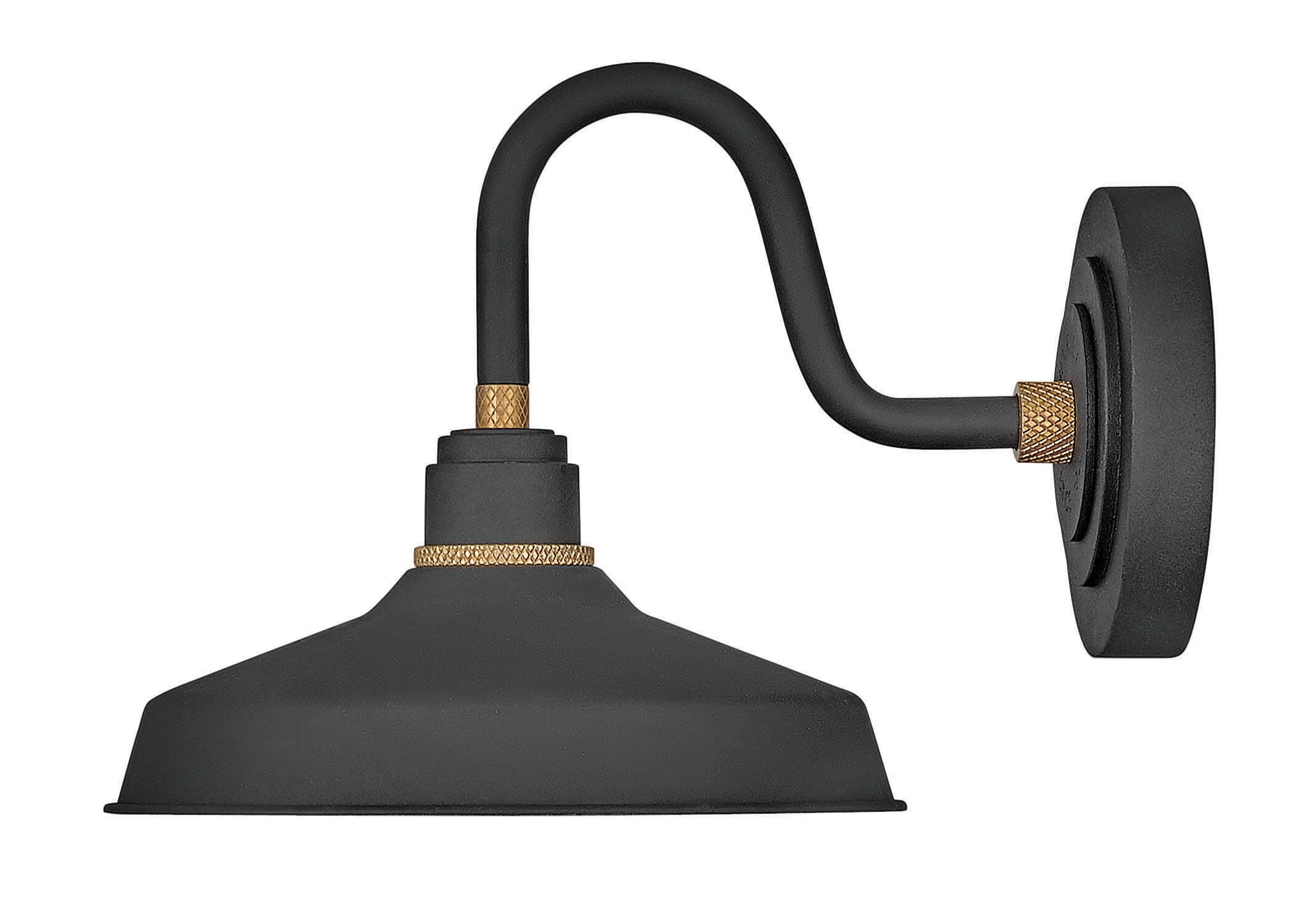 Hinkley Foundry Outdoor Gooseneck Barn Light in Textured Black