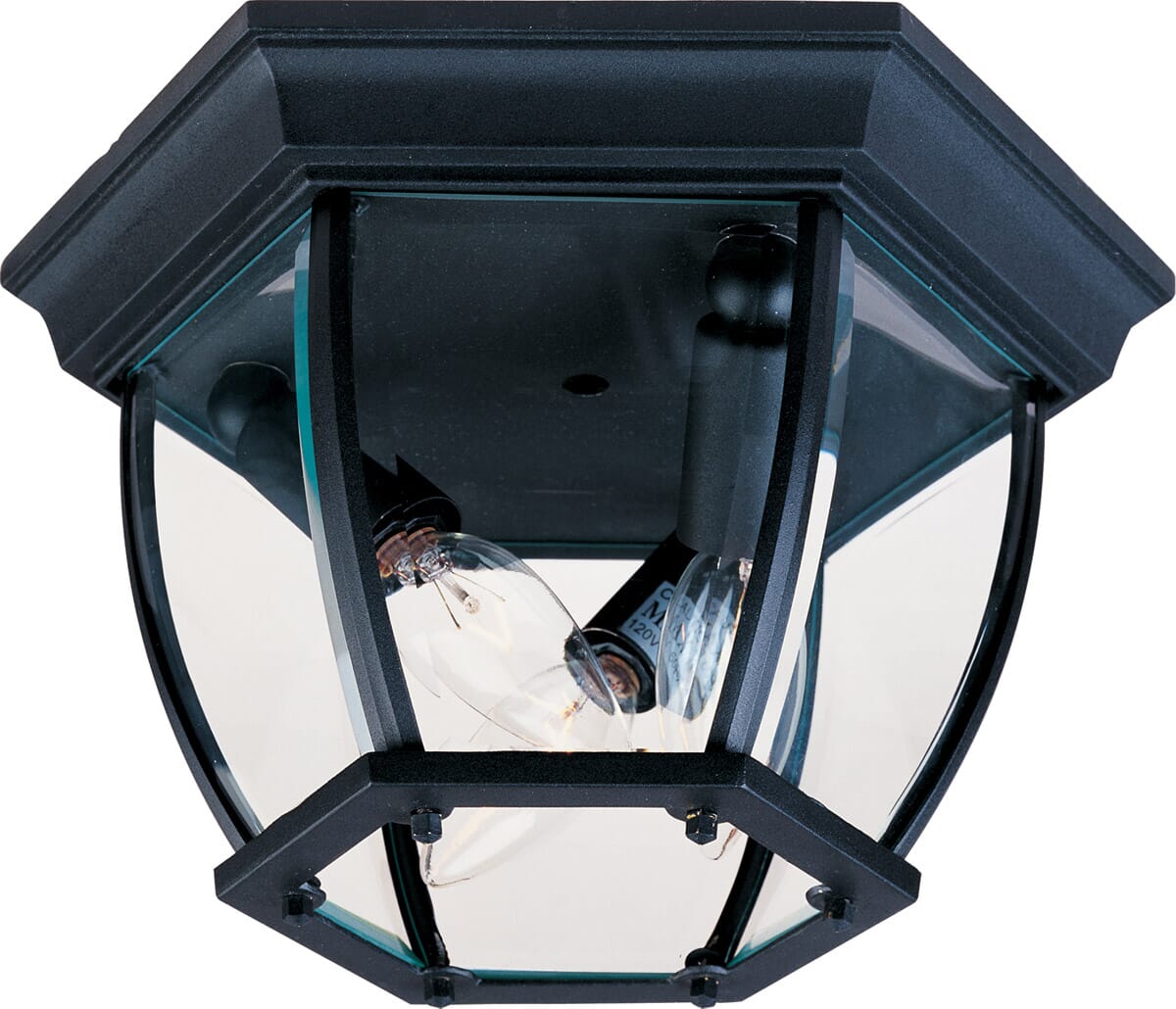 Maxim Crown Hill 3-Light Outdoor Ceiling Light in Black