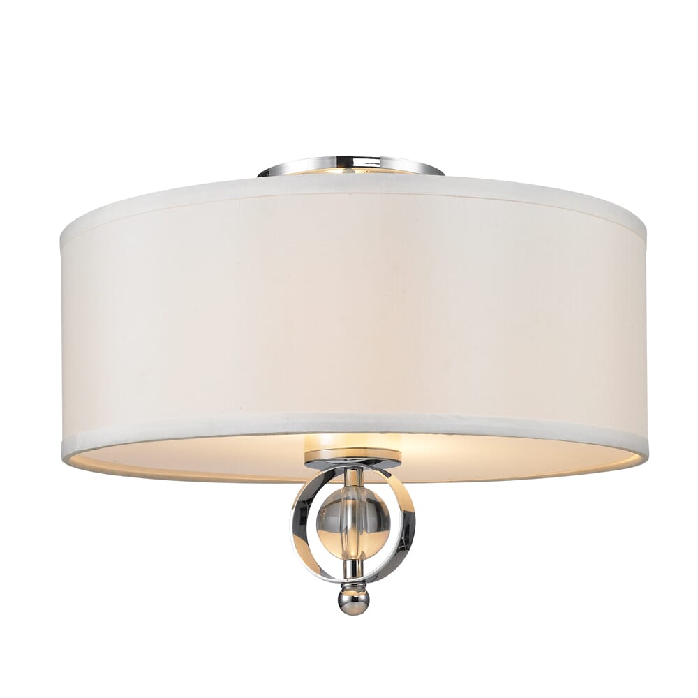 Golden Cerchi Shaded Ceiling Light in Chrome